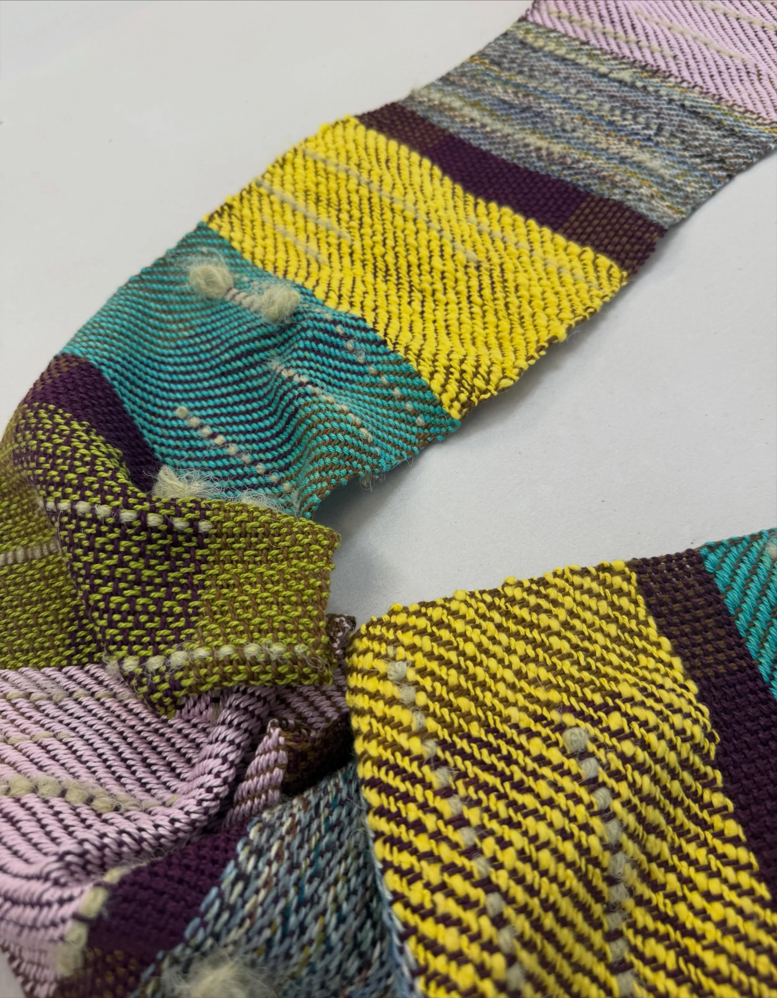 Wonderful student work from a recent Learn to Weave at ARTSgarage.  I love the energy and joy that comes from a full weekend of creating.  #learntoweave #artsgaragela #handweaving #textiledesign #camerontaylorbrown