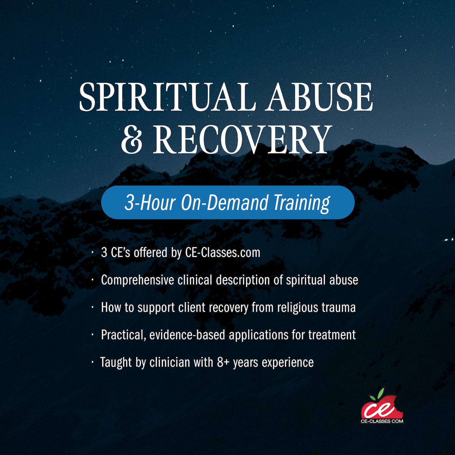 Spiritual Abuse and Recovery Training (3 CE Units)