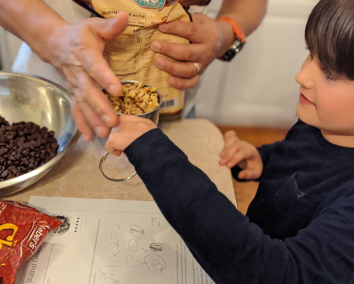 Chef Ren&eacute; teaches math in the kitchen! #cookingwithkids #distancelearning in #westchestercountyny #westchestermoms