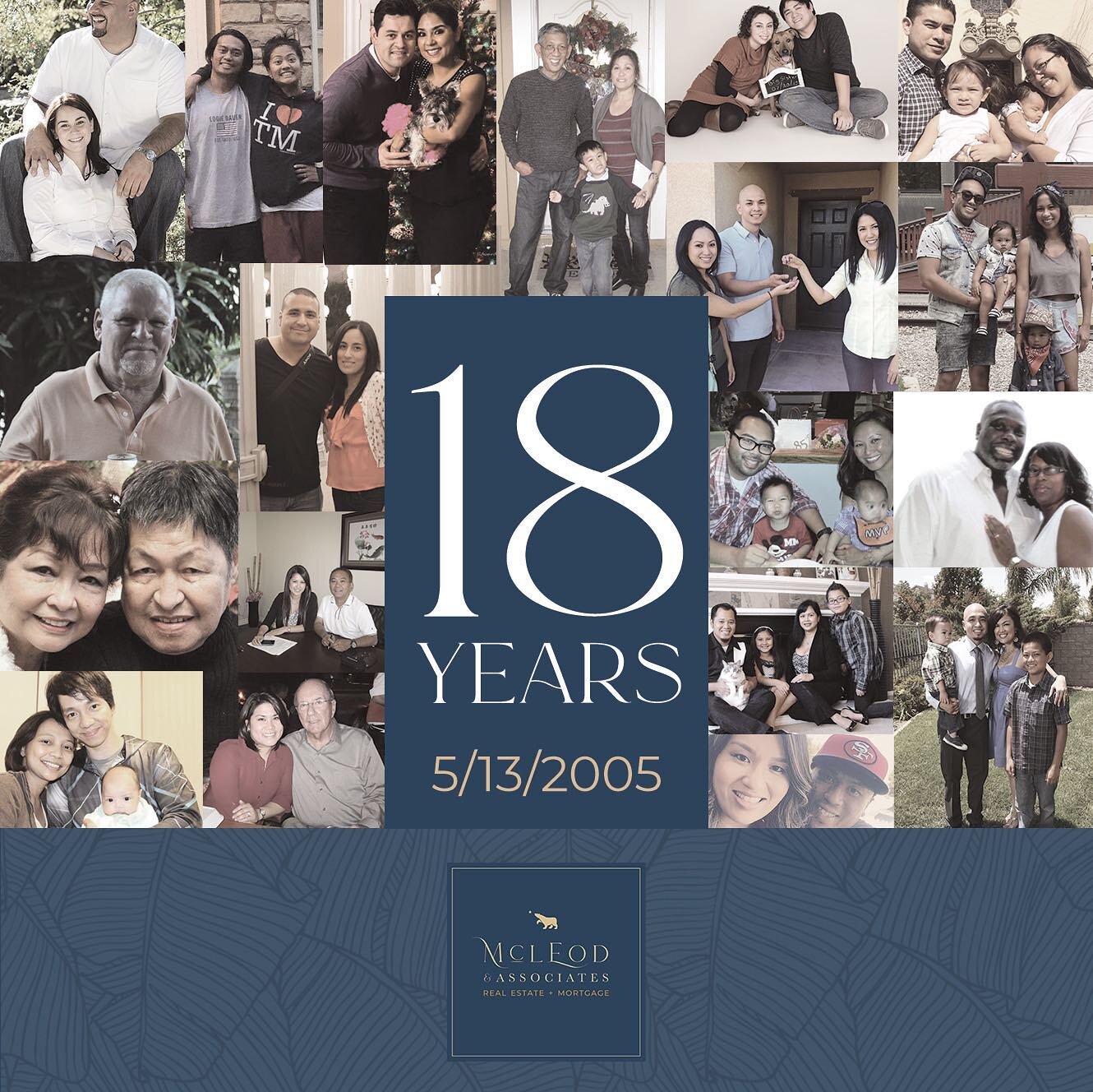 Our journey leading to 18 years in business would not have been possible without these beautiful families. 

Thankful for all of our clients (from then to now) for allowing us to be of service for over a decade. Cheers and Happy Anniversary McLeod &a