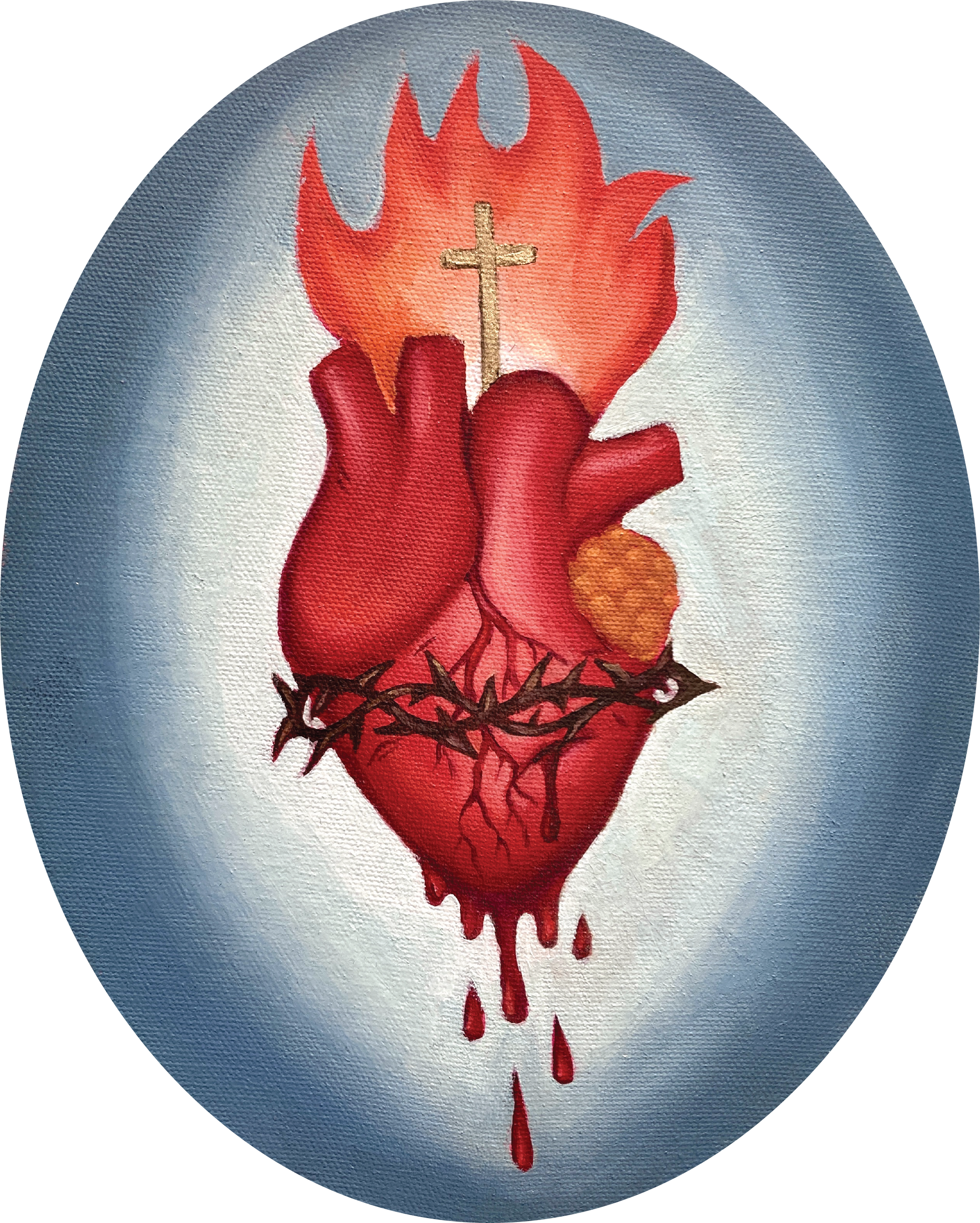 "Sacred thorn heart" sticker