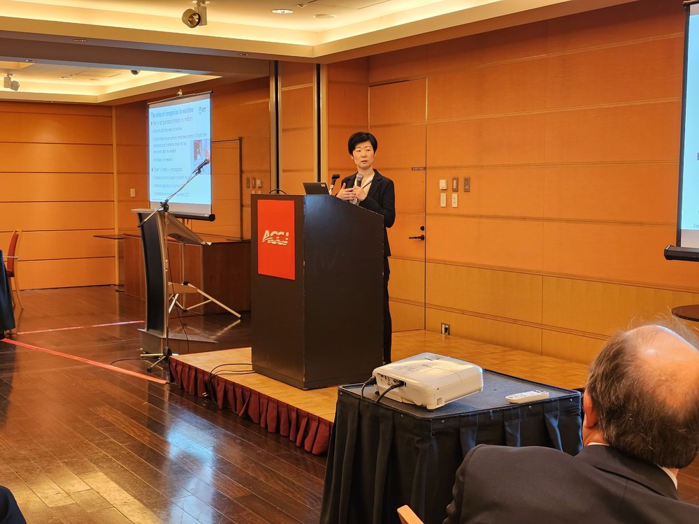  Chief Cybersecurity Strategist of NTT Corporation Mihoko Matsubara shares her learnings from Ukraine’s cyber defenses against Russia in the March 28 event at the Tokyo American Club.  