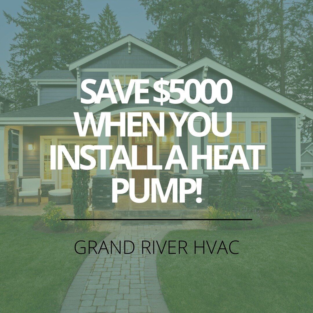 HAVE YOU HEARD?! ⁠
⁠
We wanted to let all you home owners know about an amazing government grant available right now! It's called the Canada Greener Homes Initiative. You can get up to $5000 back when you install a heat pump! ⁠
⁠
Contact us to learn 