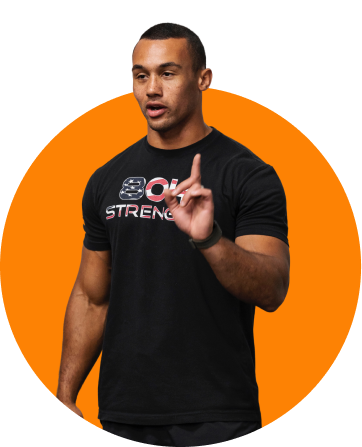 Graphic image of Coach Collin, co-owner of 804 Strength in Mechanicsville.