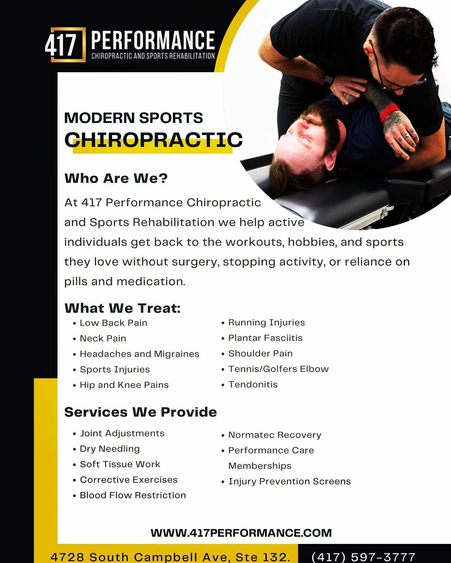 417 Performance | Sports Chiropractor in Springfield, MO
