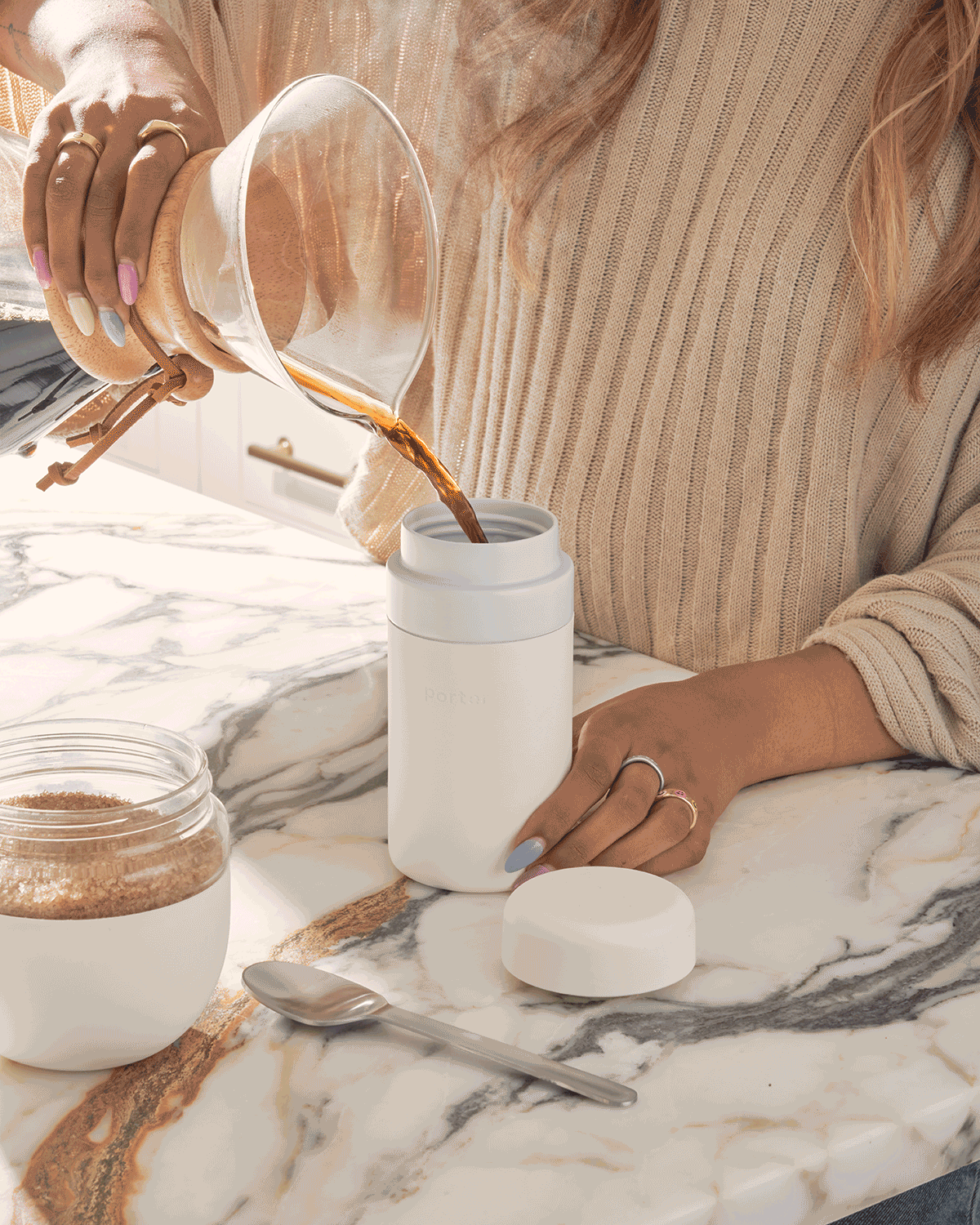 The Eco coffee cup ceramic Travel Tumbler Saving the world one cup at a time 
