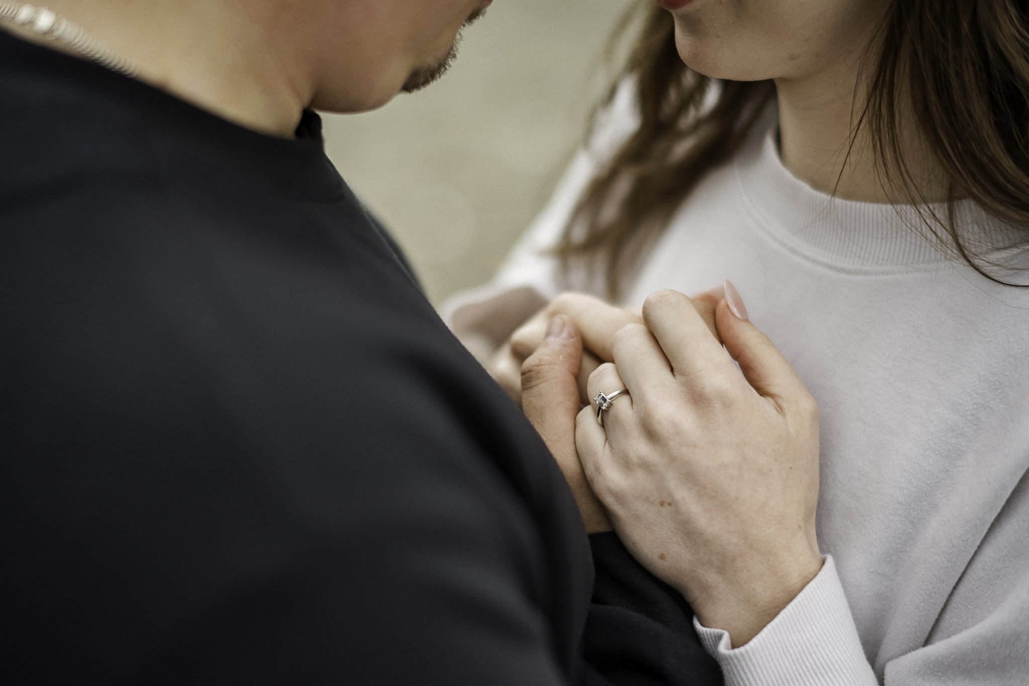 Will and Emily's Winter Engagement Session along the Tacoma Waterfront