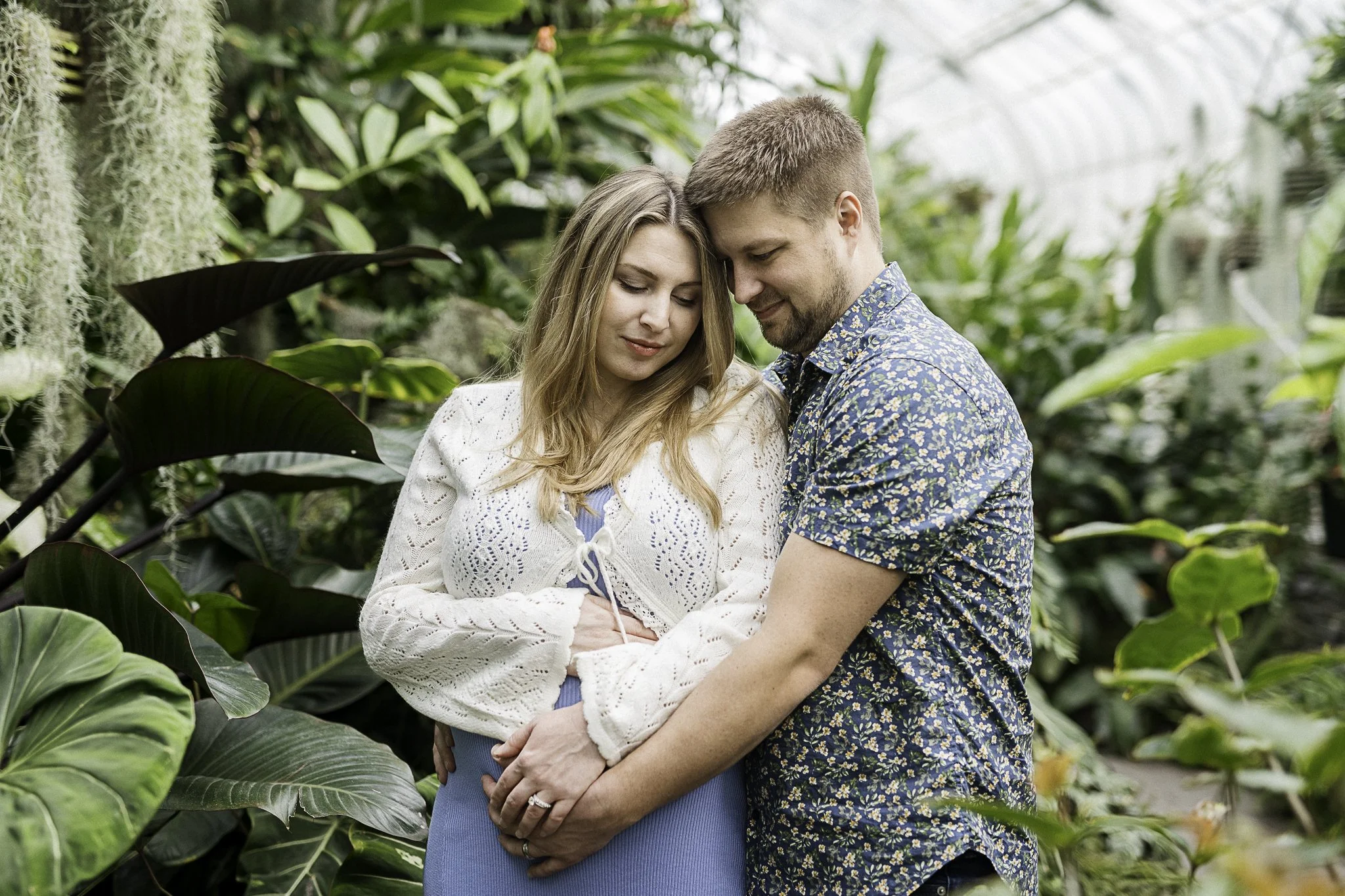 Emery Family's Maternity Session at the Seymour Conservatory in Tacoma