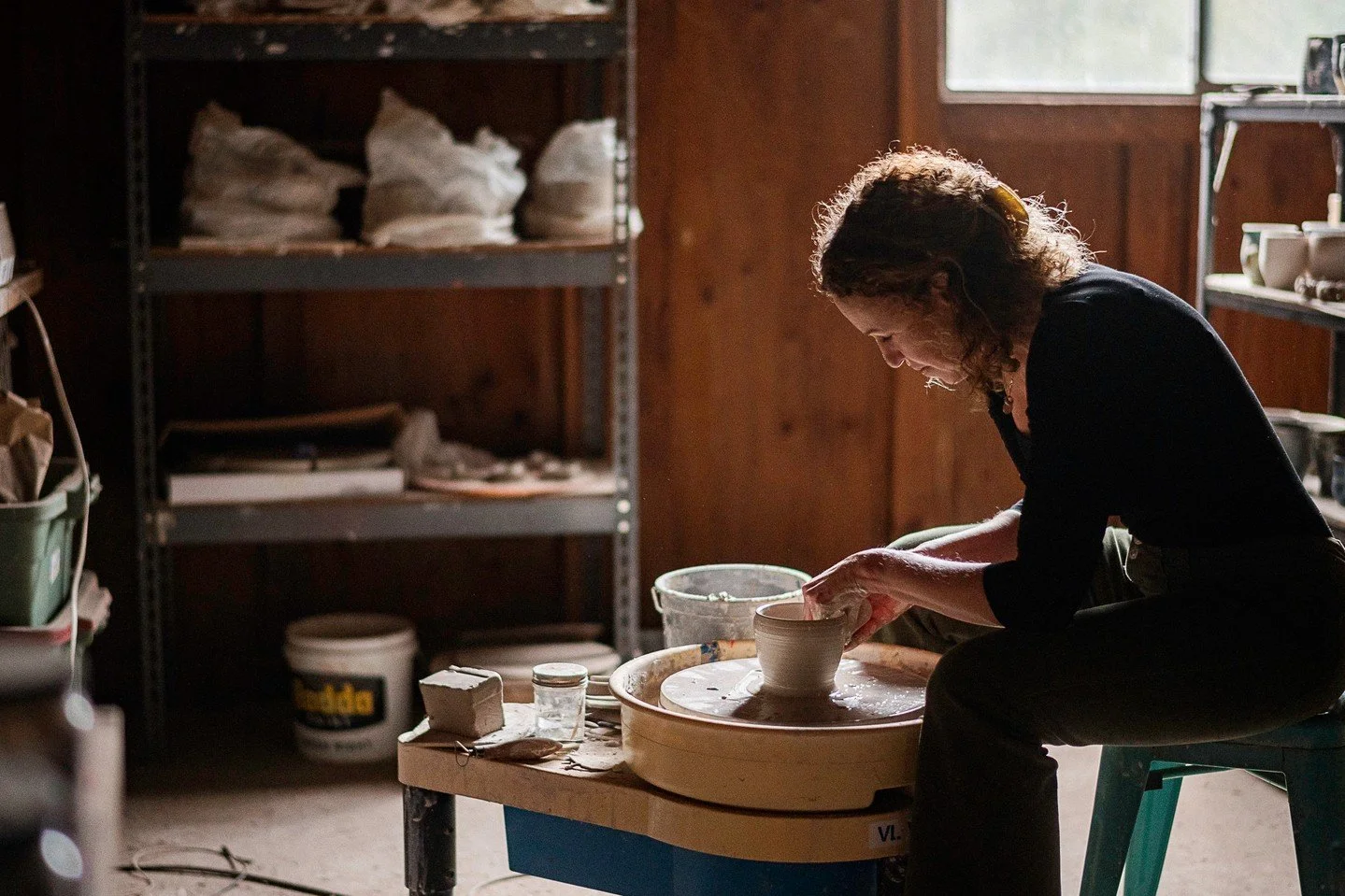 Spending time with this Gig Harbor family on their own property was a perfect reminder of why in-home and on-location family sessions are so meaningful. From exploring the land with their animals to documenting quiet moments in Teryl&rsquo;s pottery 