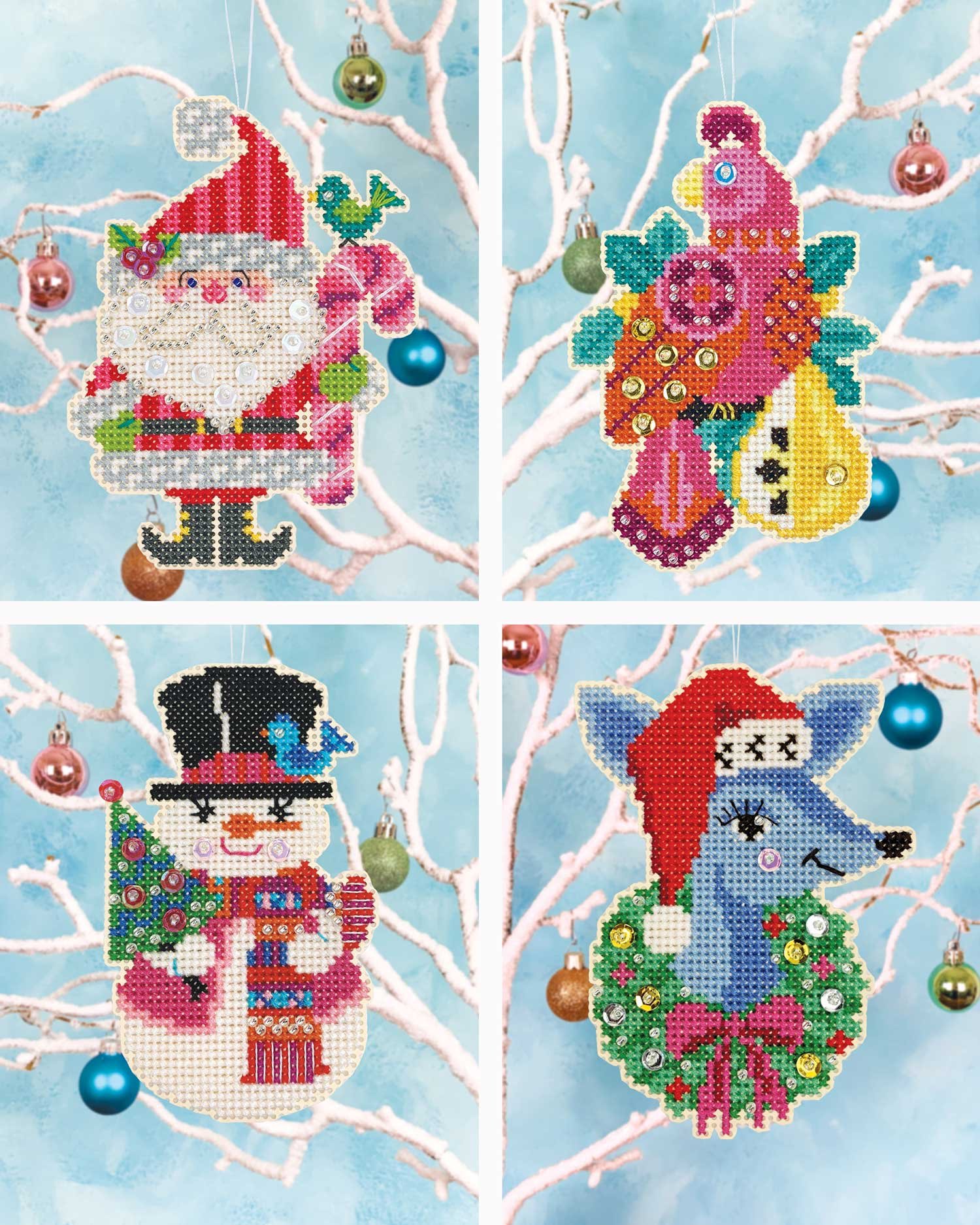 How to Make Cross Stitch Christmas Ornaments