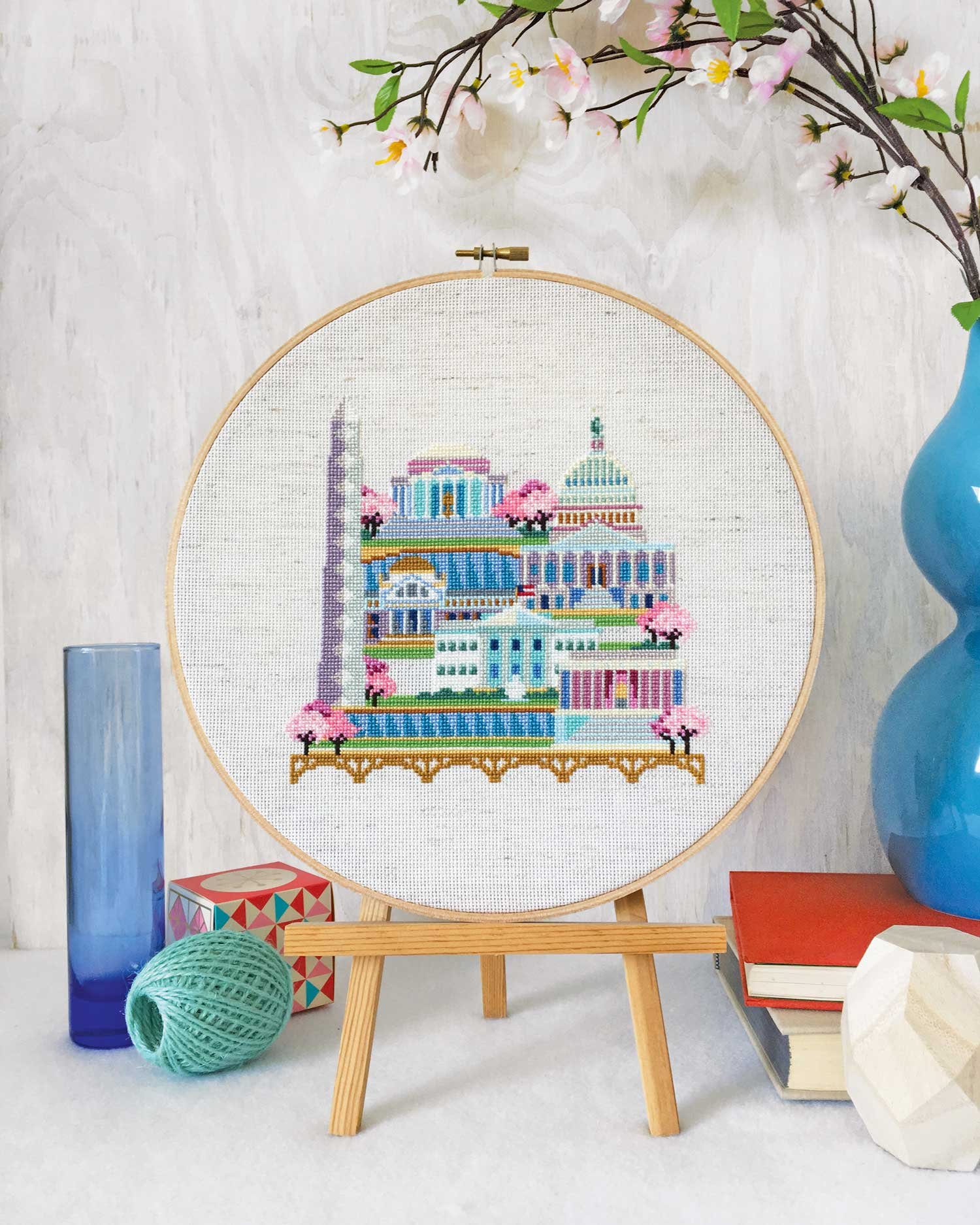 Washington DC USA K083-0 Counted Cross Stitch KIT#2. Threads