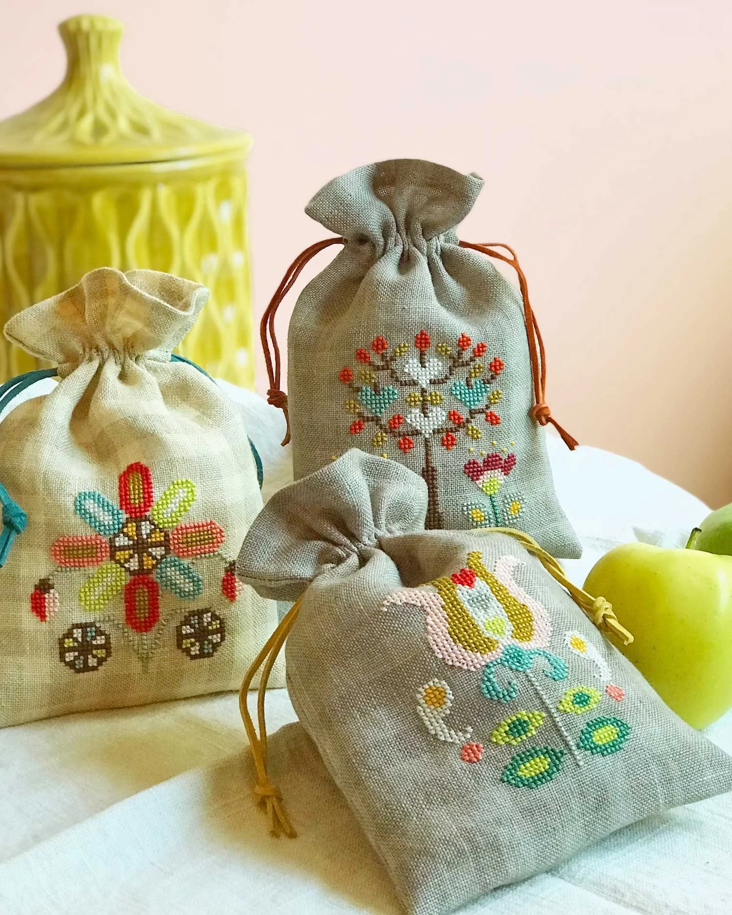 Folk Flowers - printed cross stitch chart — Satsuma Street
