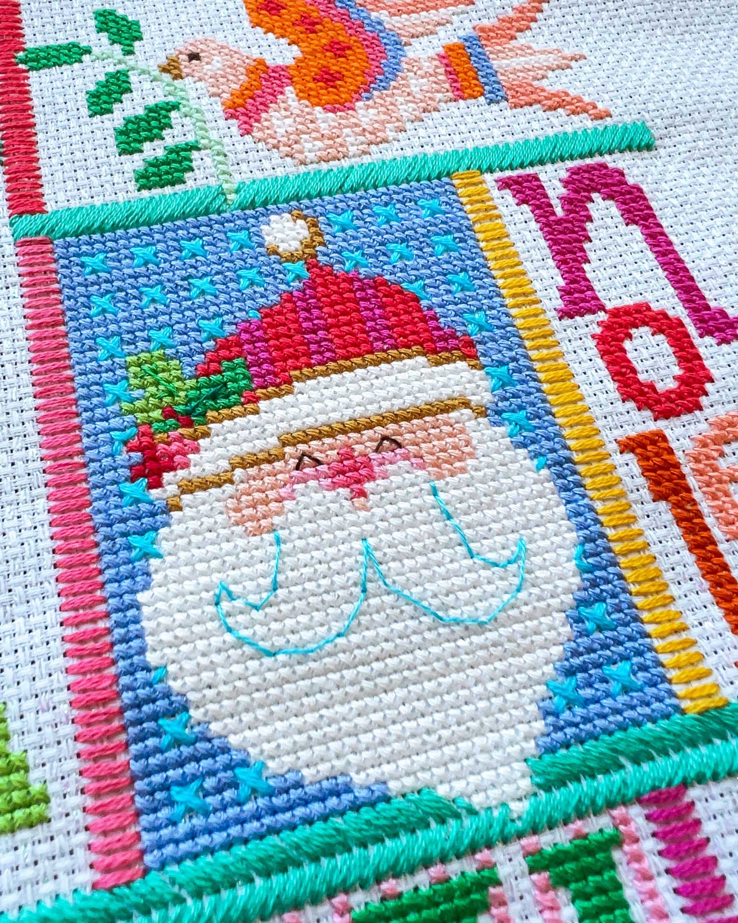 Santa's Sidecar Cross-Stitch Christmas Stocking Kit  Cross stitch  christmas stockings, Cross stitch kits, Dimensions cross stitch