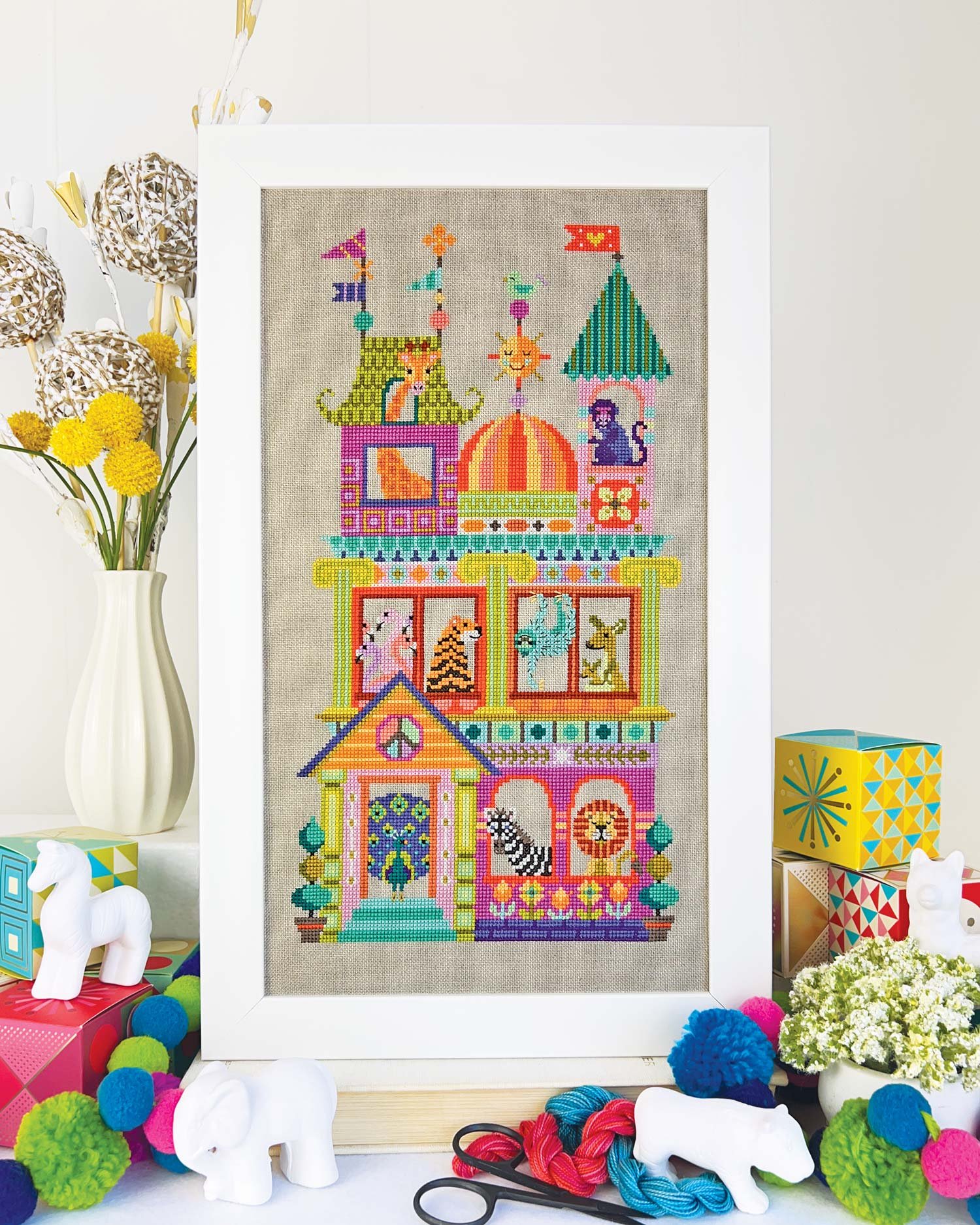 The Animal House - Satsuma Street modern cross stitch pattern — Satsuma Street The Animal House - Satsuma Street modern cross stitch pattern — Satsuma Street