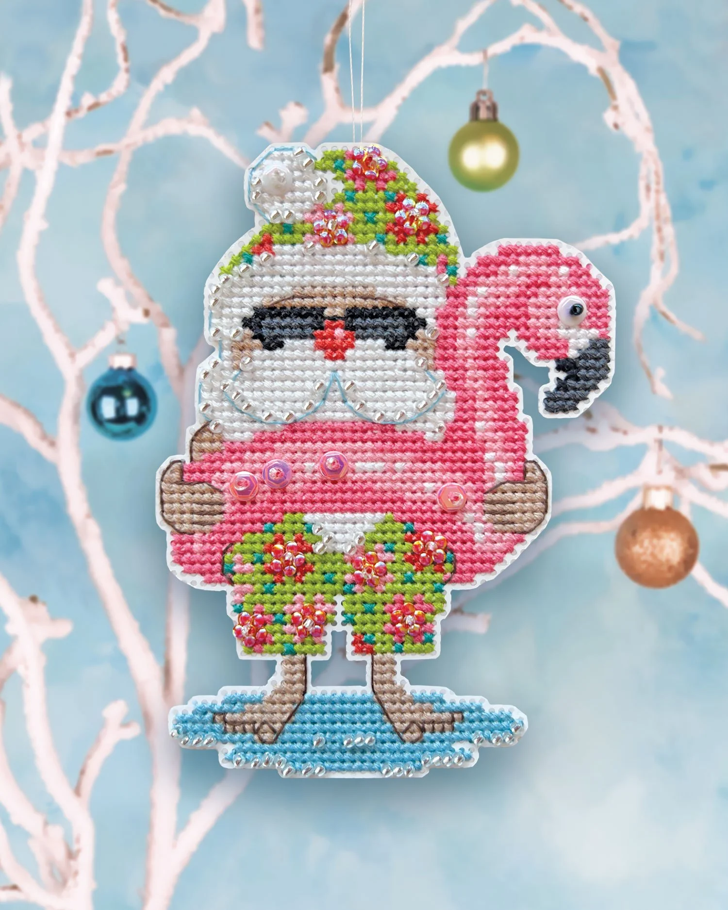 Cabana Santa - Christmas in July ornament - Satsuma Street