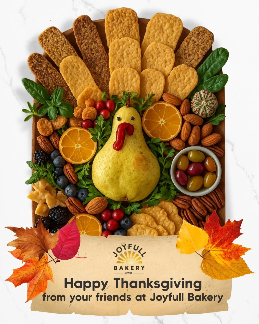 Happy Thanksgiving from your friends at Joyfull Bakery 🍽 🦃We are grateful for all of the love and support you have shown us this year!

Looking for inspiration this holiday? Bring the crunch to your Thanksgiving feast! 🍁 Joyfull Bakery Parmesan Cr