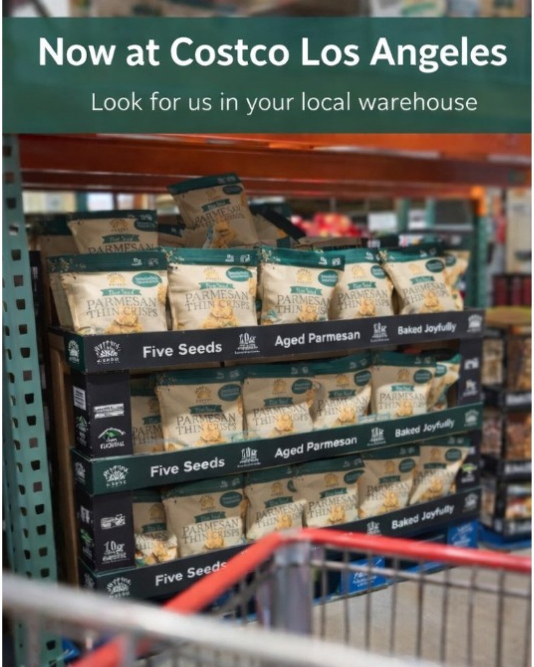 LA &amp; Hawaii, this is your sign&hellip; 👀🌴

Next time you&rsquo;re at Costco, don&rsquo;t leave without these 🧀✨
Our Five Seed Parmesan Thin Crisps have officially landed in Los Angeles &amp; Hawaii warehouses&mdash;and they&rsquo;re the savory