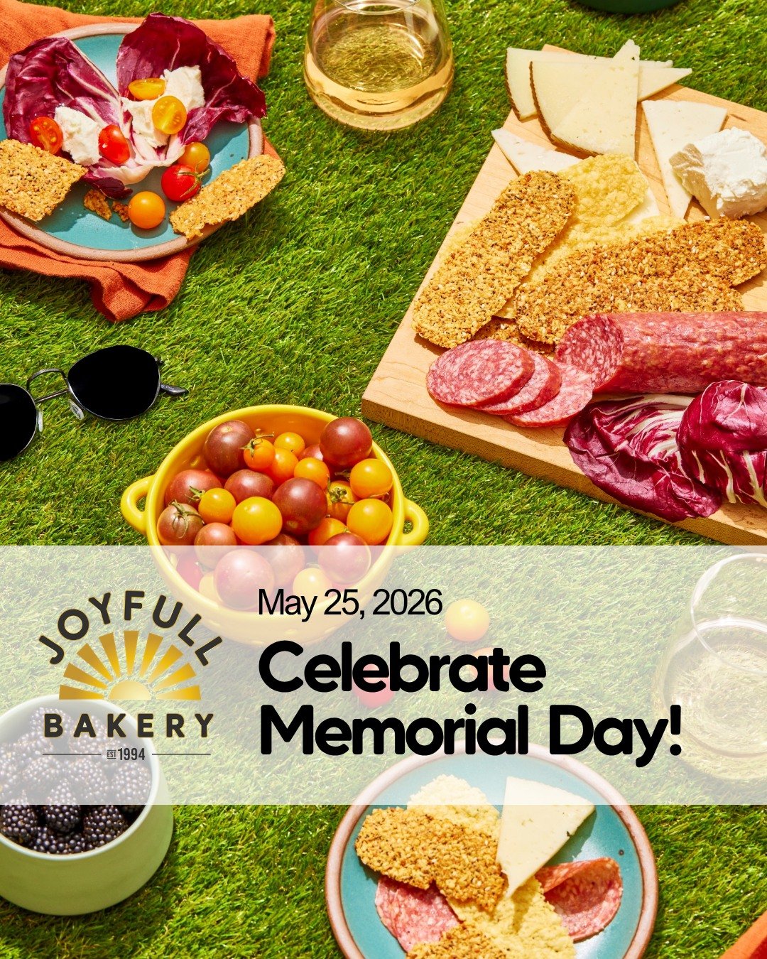 The grass is green, the wine is chilled, and the cheese board is calling. Happy Memorial Day! 

#joyfullbakery #healthysnacking #parmesancrisps #simpleingredients
