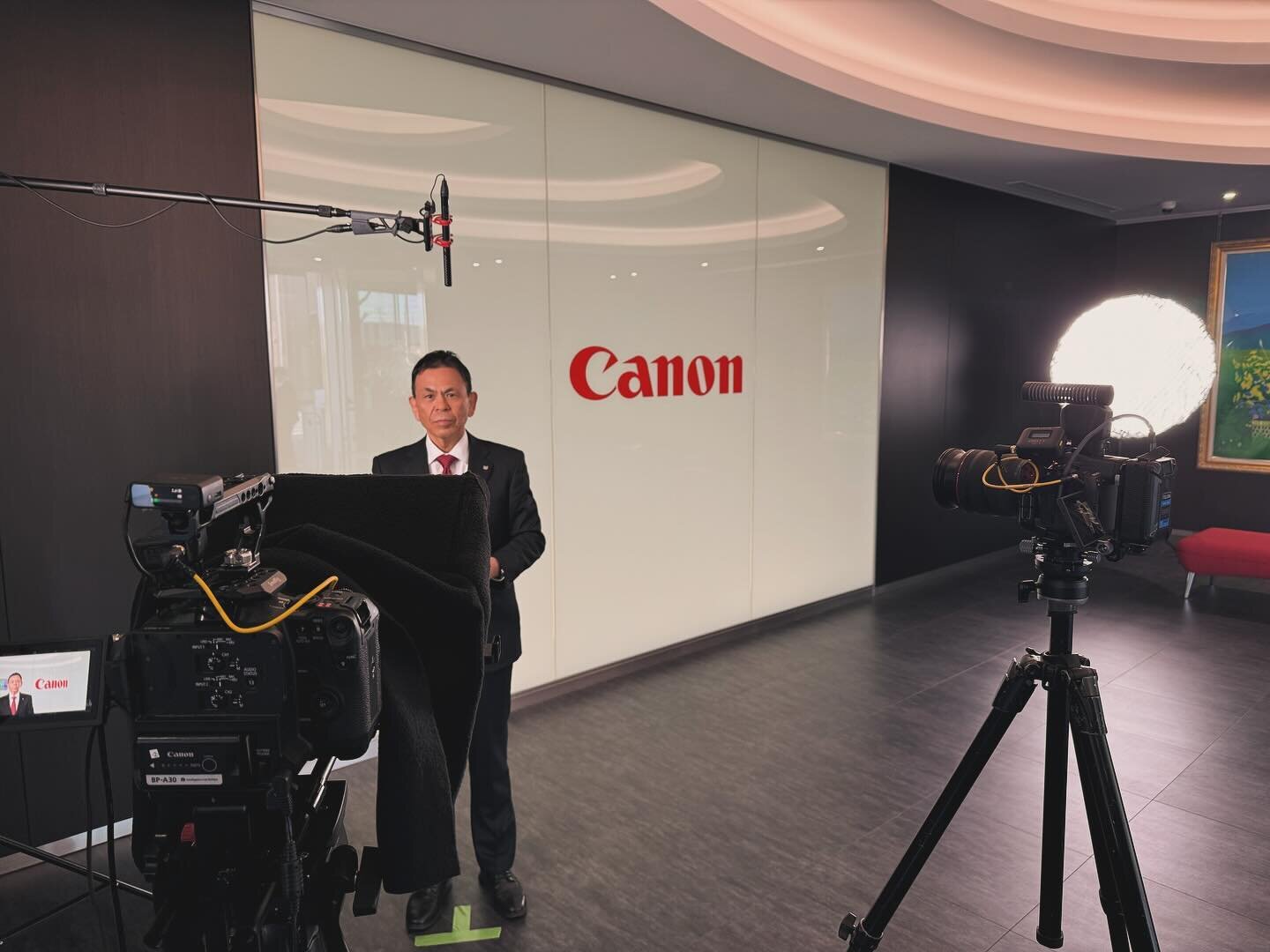 Bit of green screen and teleprompter work for Canon. Shot on Canon of course! #canonc70 #canonr5c  #filminginjapan
