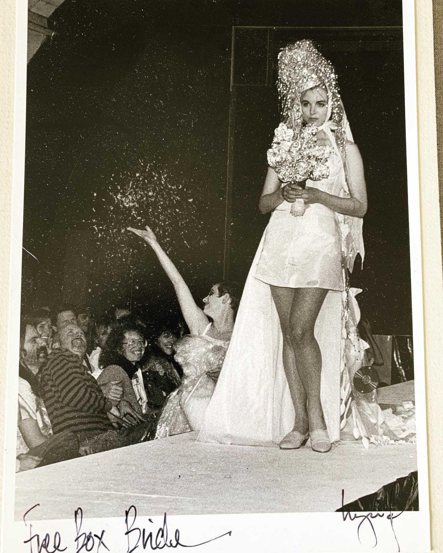 My first bride!
1996 Freebox line at the Fashion Show  @tellurideaidsbenefit 

See you all there this year! 
Condom Couture updates coming on @dezreendesign