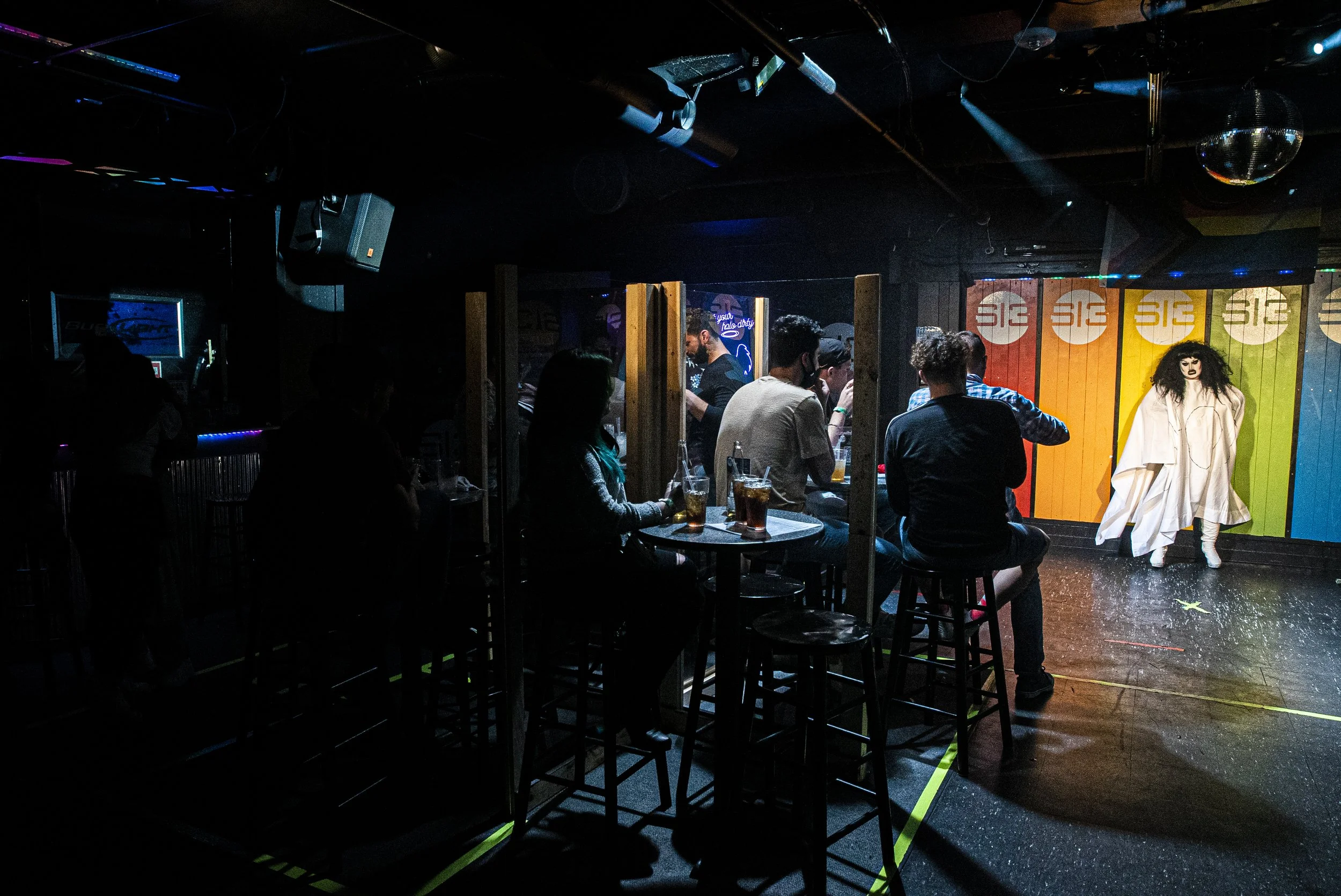  Studio 13 Patrons enjoy a drag show with drag queen, Beep Beep in downtown Iowa City on Friday, October 9th, 2020. As of this weekend, the government mandated closing of bars has been lifted prompting an upswing of business as locals and students re