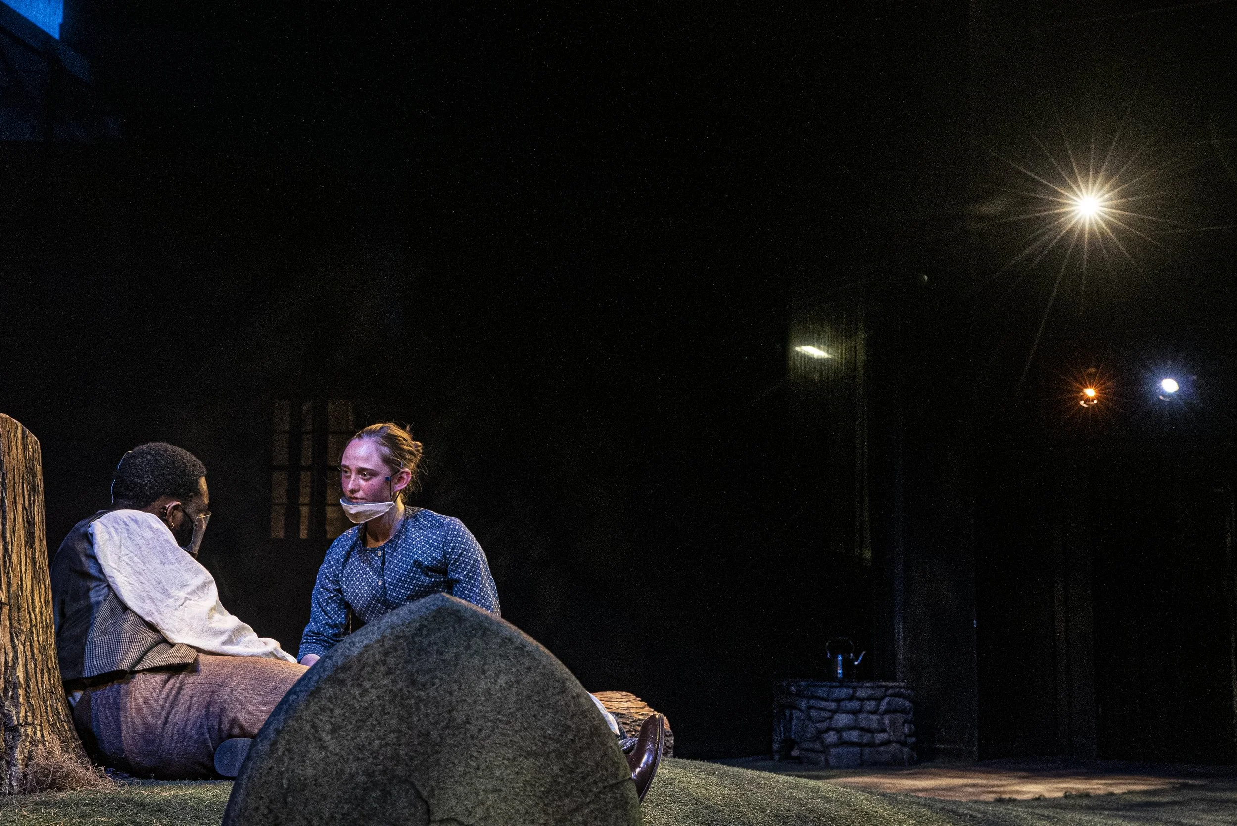  Actors Steven Willis and Kate Anderson perform in the University of Iowa Theatre Department production, Before the Park on Thursday, March 10th, 2020. Before the Park is set in the predominantly black community of Seneca Village as its citizens are 