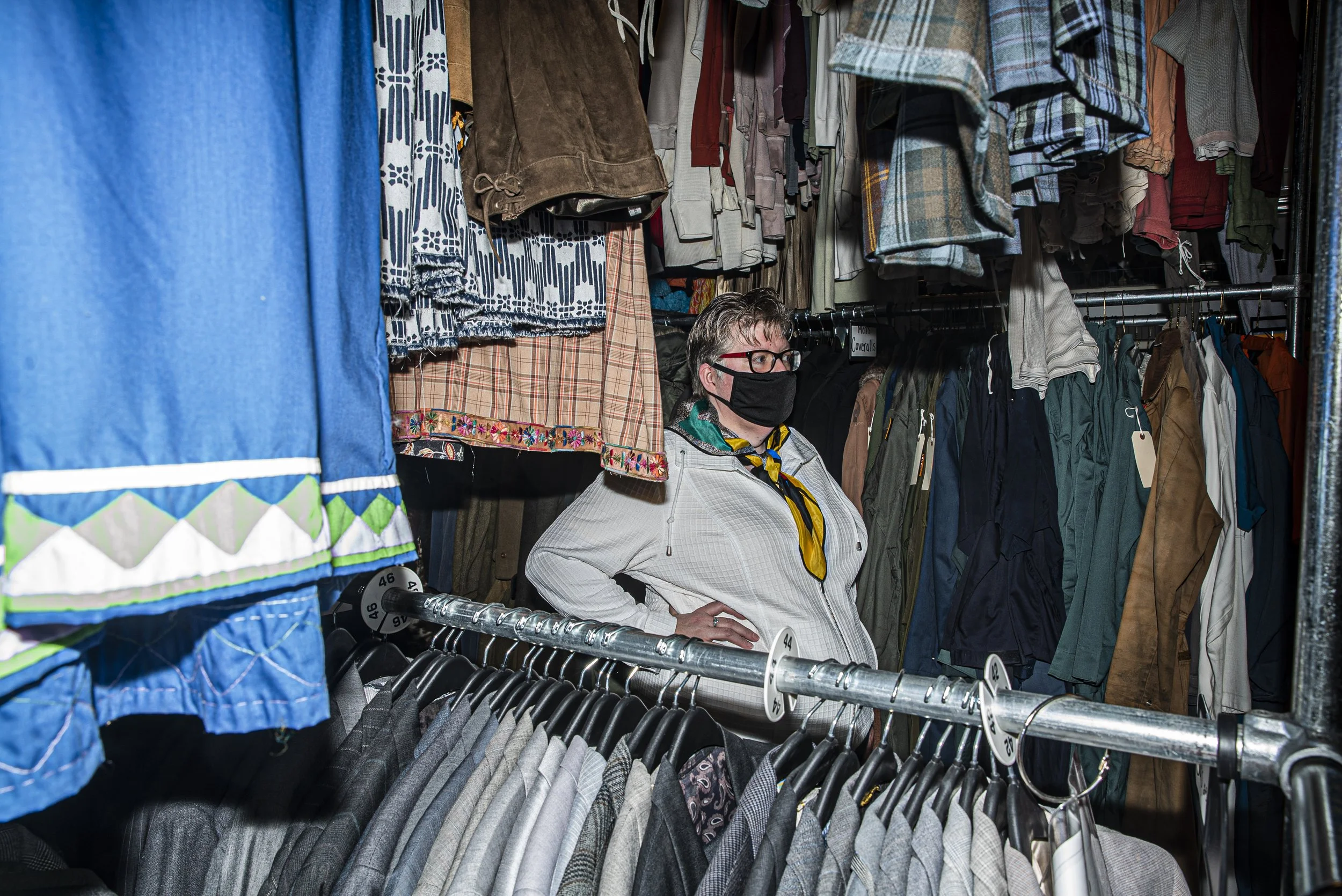  University of Iowa Costume Shop Supervisor Megan Petkewec gives a tour through the University of Iowa Costume Shop in the Old Museum of Art on Tuesday, January 12th, 2021. Due to pandemic regulations, before the Park will be streamed digitally as op