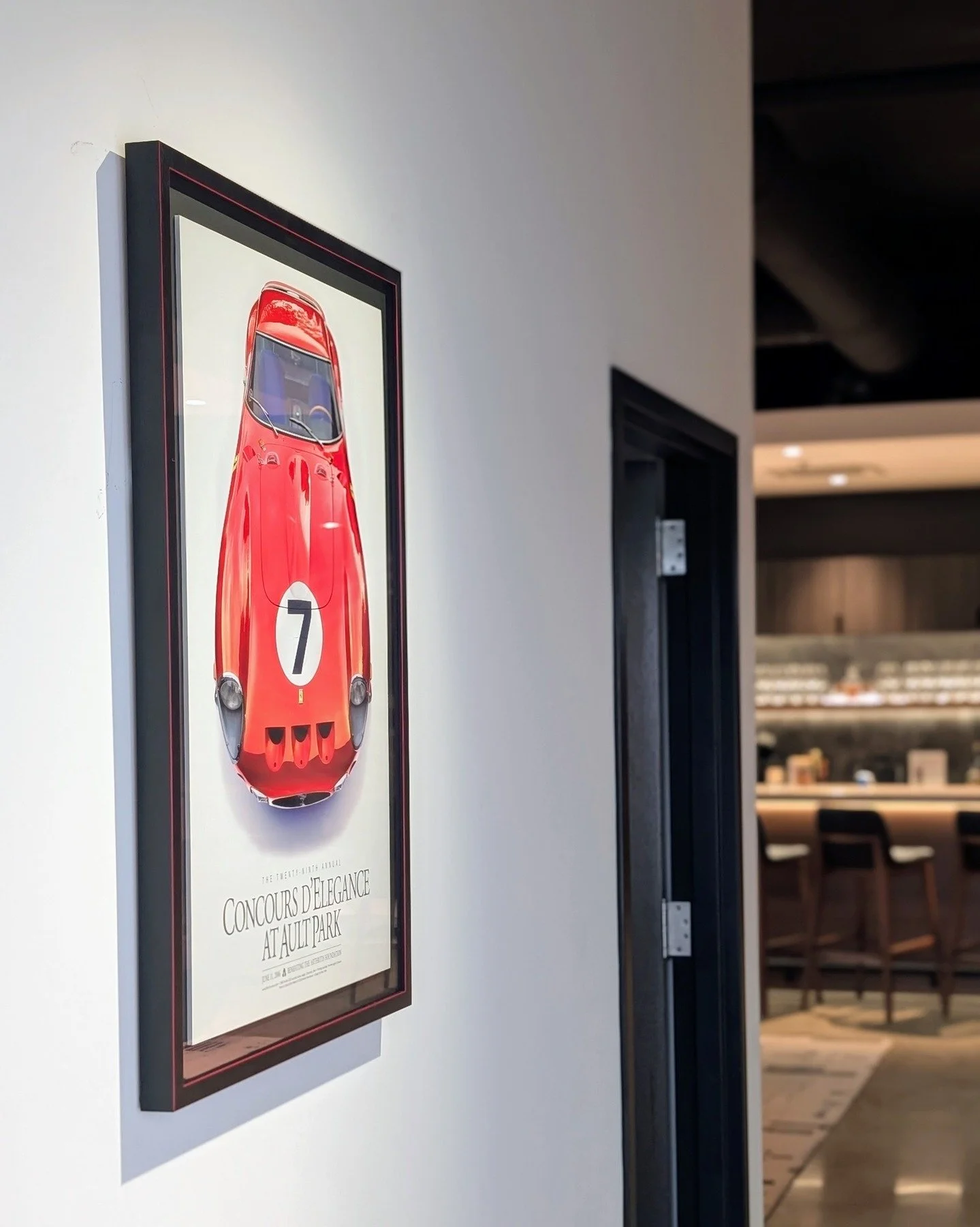 The walls of the club are starting to tell their own stories.

We recently added this stunning piece to our collection&mdash;a 29th Annual Concours d&rsquo;Elegance poster featuring the legendary 1963 Ferrari GTO.

For those who have followed the loc