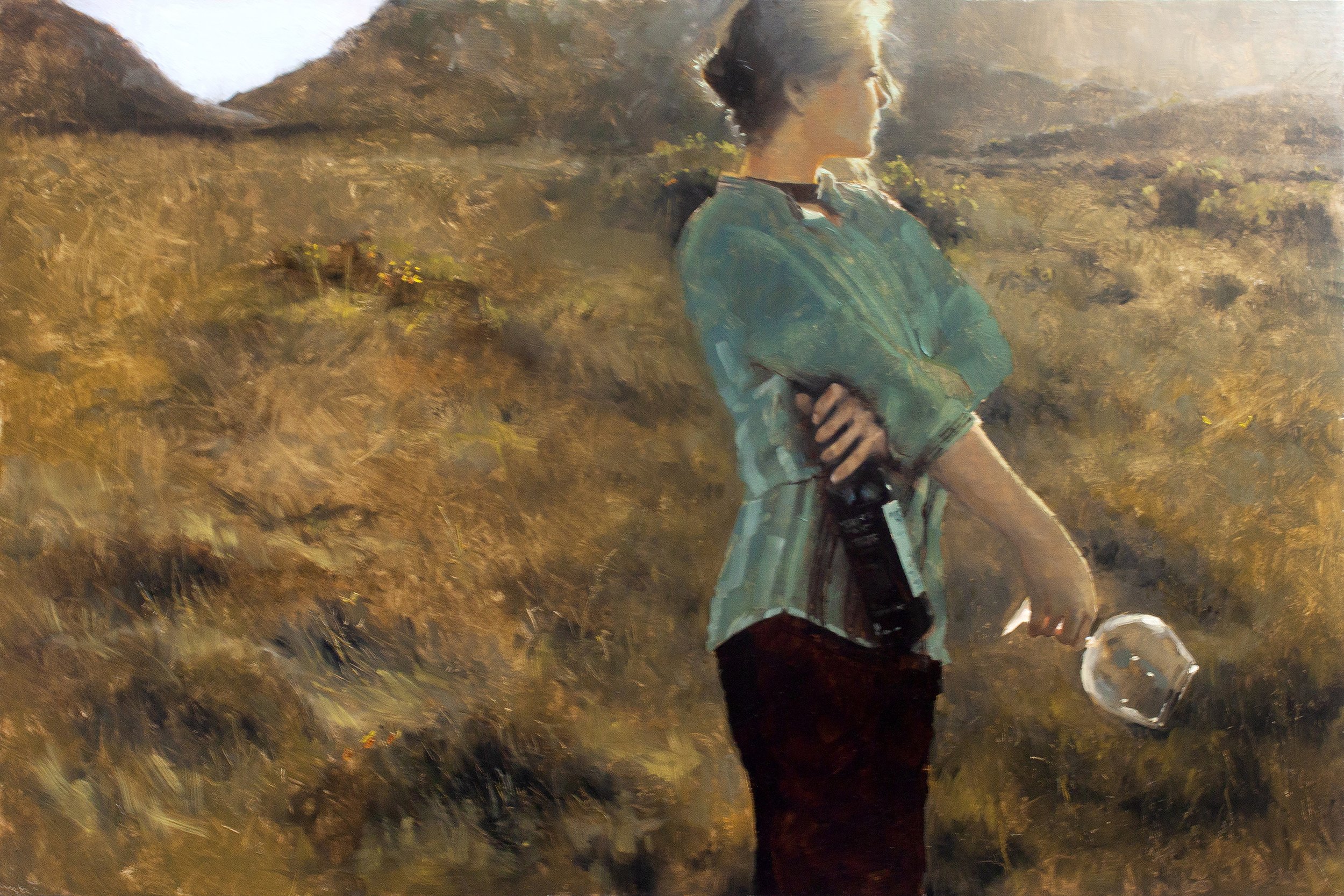 For The Unlived, 2022, 36” x 24” Oil on Birch Panel