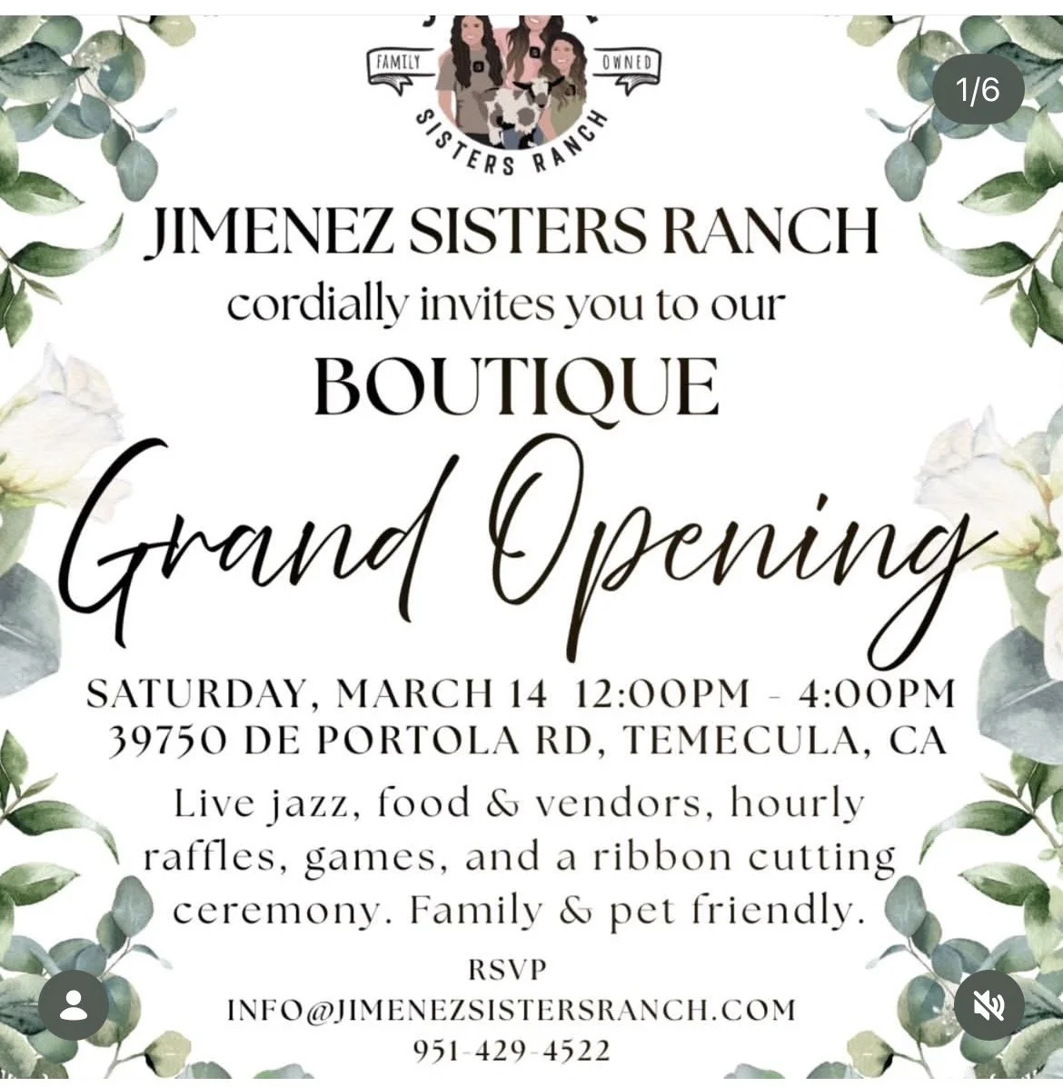 Jimenez Sister Ranch Boutique Grand Opening