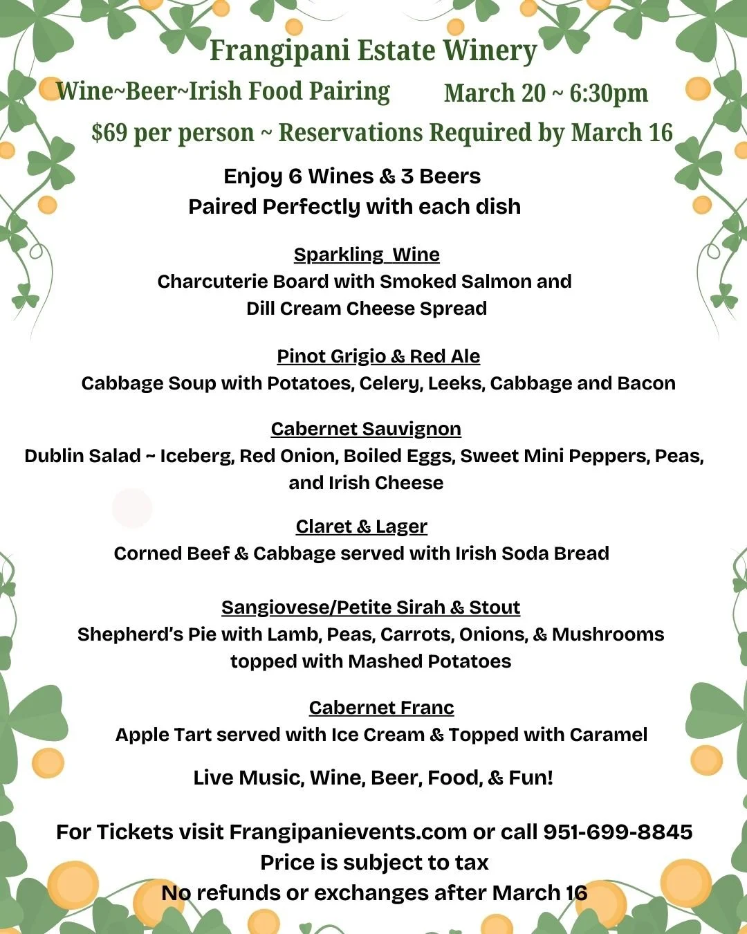 Wine, Beer, and Food Pairing Dinner