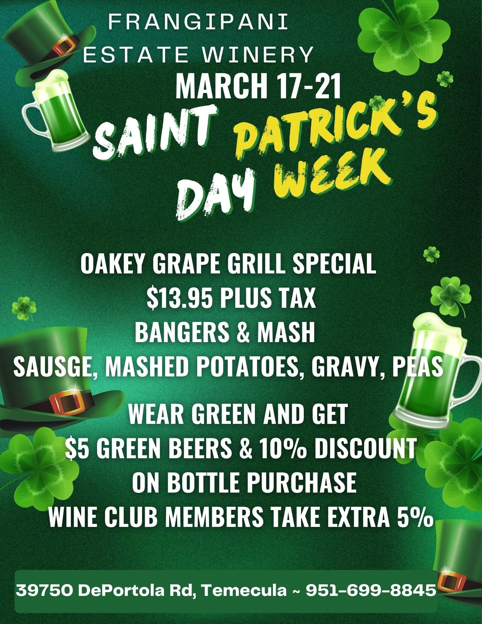 St. Patrick's Day Week Food Special