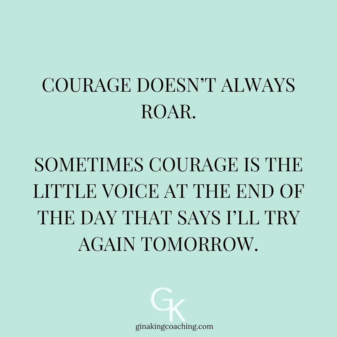 Some days courage is climbing mountains. Other days it&rsquo;s just getting out of bed and saying, &lsquo;I&rsquo;ll try again tomorrow.&rsquo; Both matter. Both count. 💪 

#CourageInAllForms #KeepGoing #ginakingcoaching #courage #bebrave