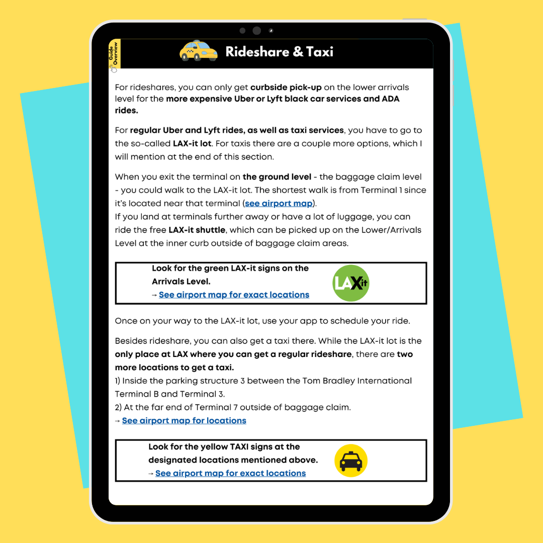 Preview of LAX Arrival Guide 2026 PDF by Trip Tips with Chris Rideshare.png