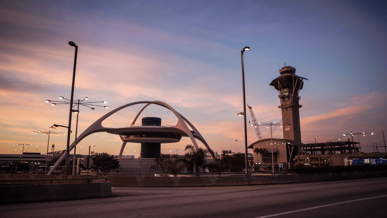 Tower and unique building at LAX Airport