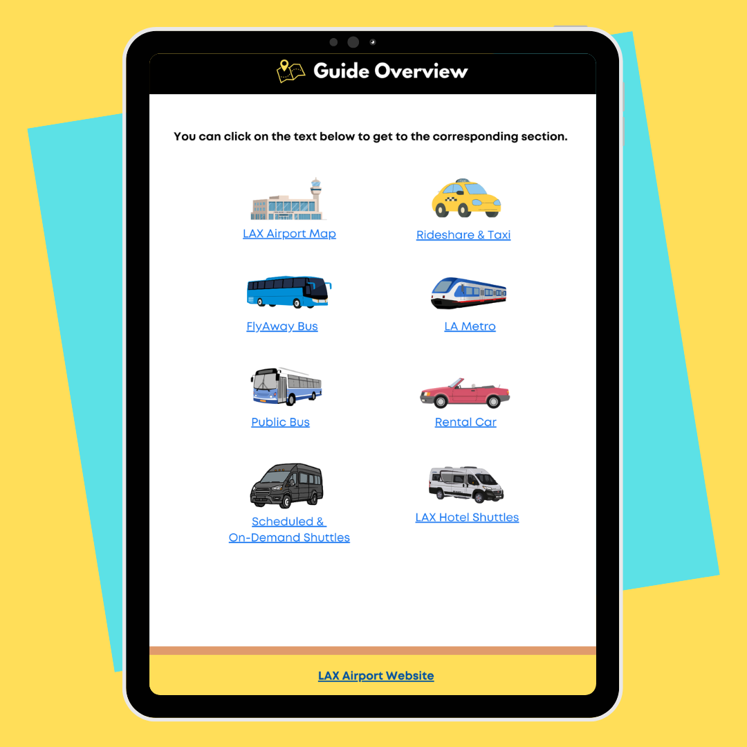 Preview of LAX Arrival Guide 2026 PDF by Trip Tips with Chris Overview.png