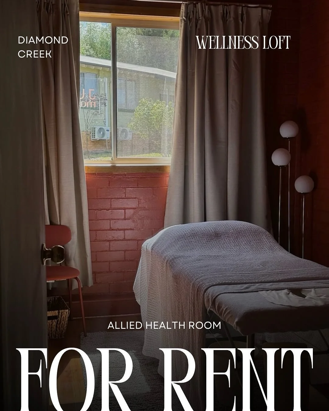 ALLIED HEALTH ROOM FOR RENT 💌

This transition is bittersweet as we say goodbye to our girls at @_justmassage next year, making way for an exciting opportunity for a lucky business to join us in our beautiful space! 

Our room will be available from