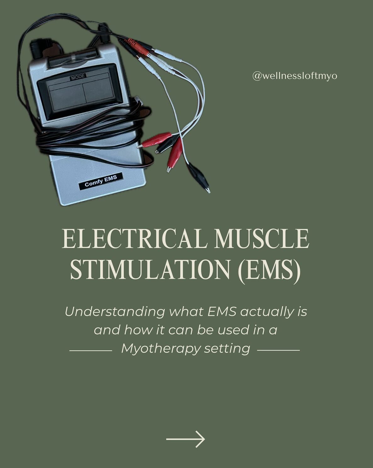 Electrical Muscle Stimulation (EMS) explained 👆🏼

Been loving incorporating this modality into some of my treatments ⚡️💪🏽