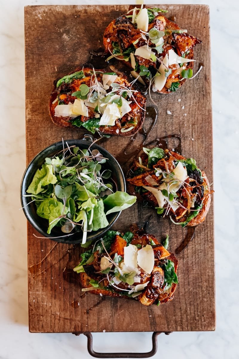 Stacked Squash Toasts