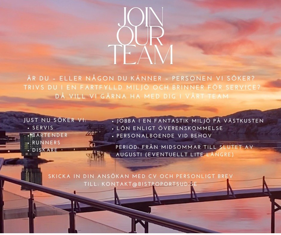 &Auml;r du &ndash; eller n&aring;gon du k&auml;nner &ndash; personen vi s&ouml;ker?
 Trivs du i en fartfylld milj&ouml; och brinner f&ouml;r service?
 D&aring; vill vi g&auml;rna ha med dig i v&aring;rt team