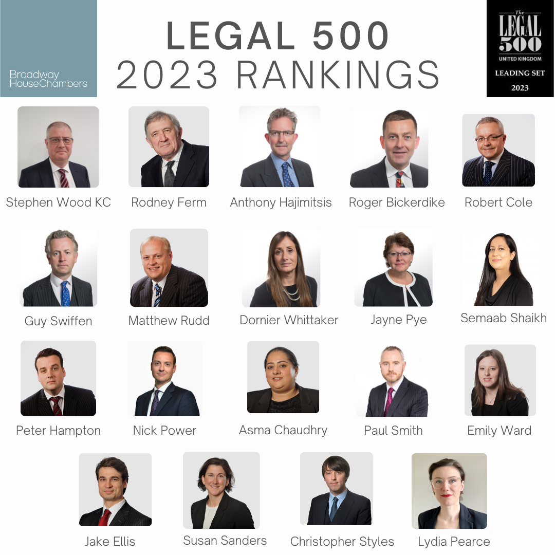 Broadway House Chambers Secures Rankings in Legal 500 Directory with 19 Barristers Recommended