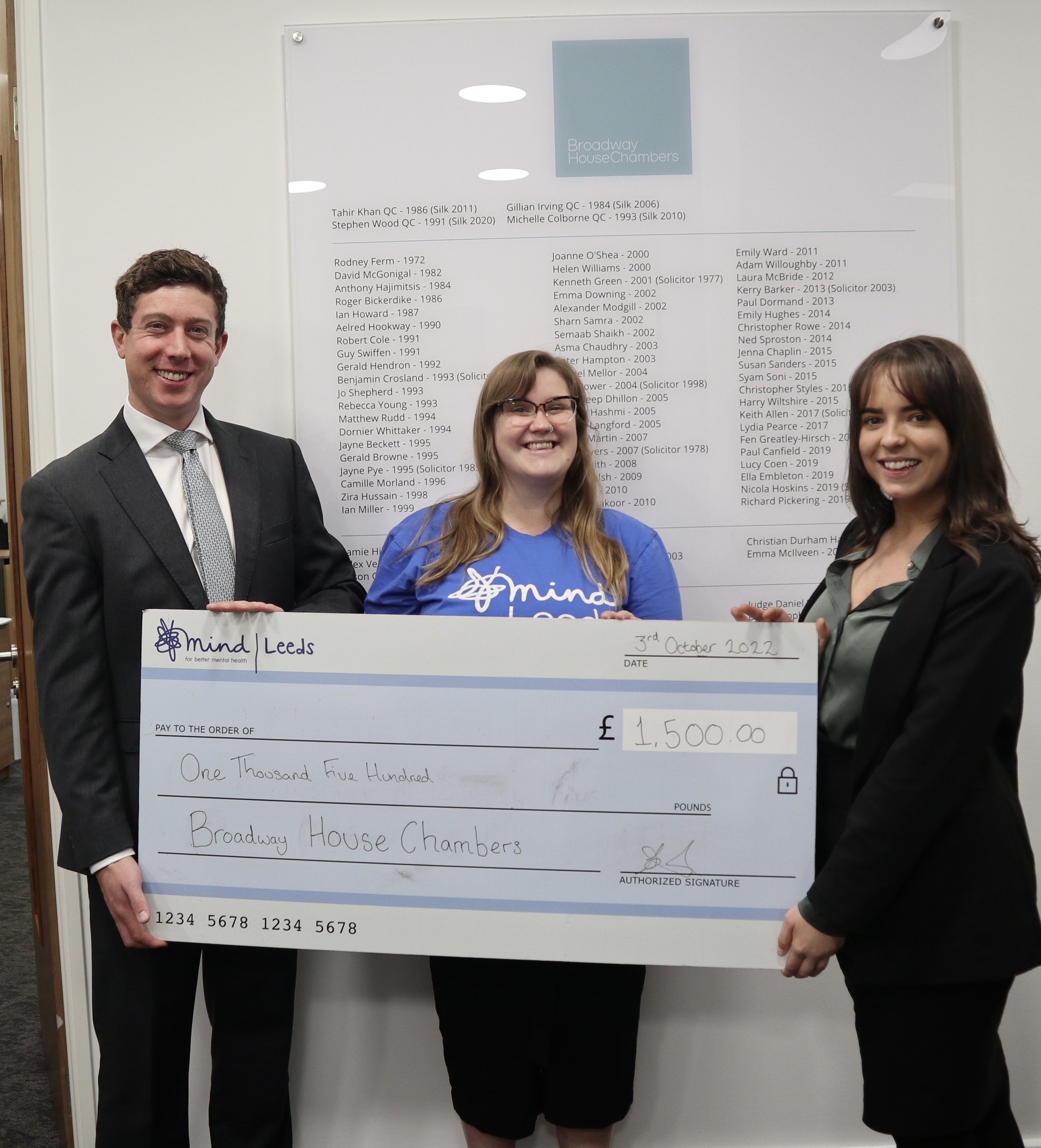 Broadway House Chambers Family Law Annual Conference 2022 raised £1,500 for Leeds Mind