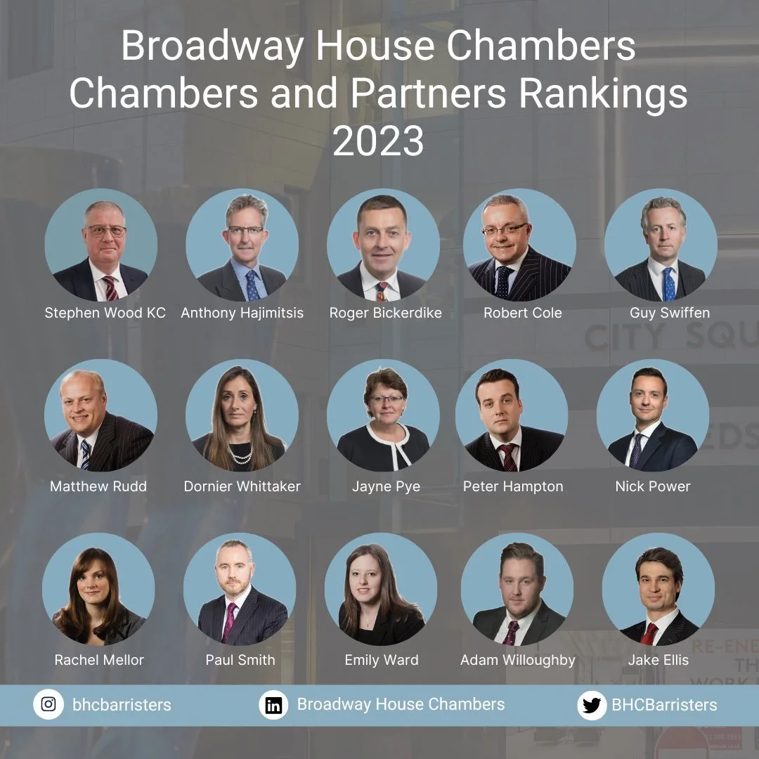 Broadway House Chambers Secures Rankings in Chambers &amp; Partners 2023