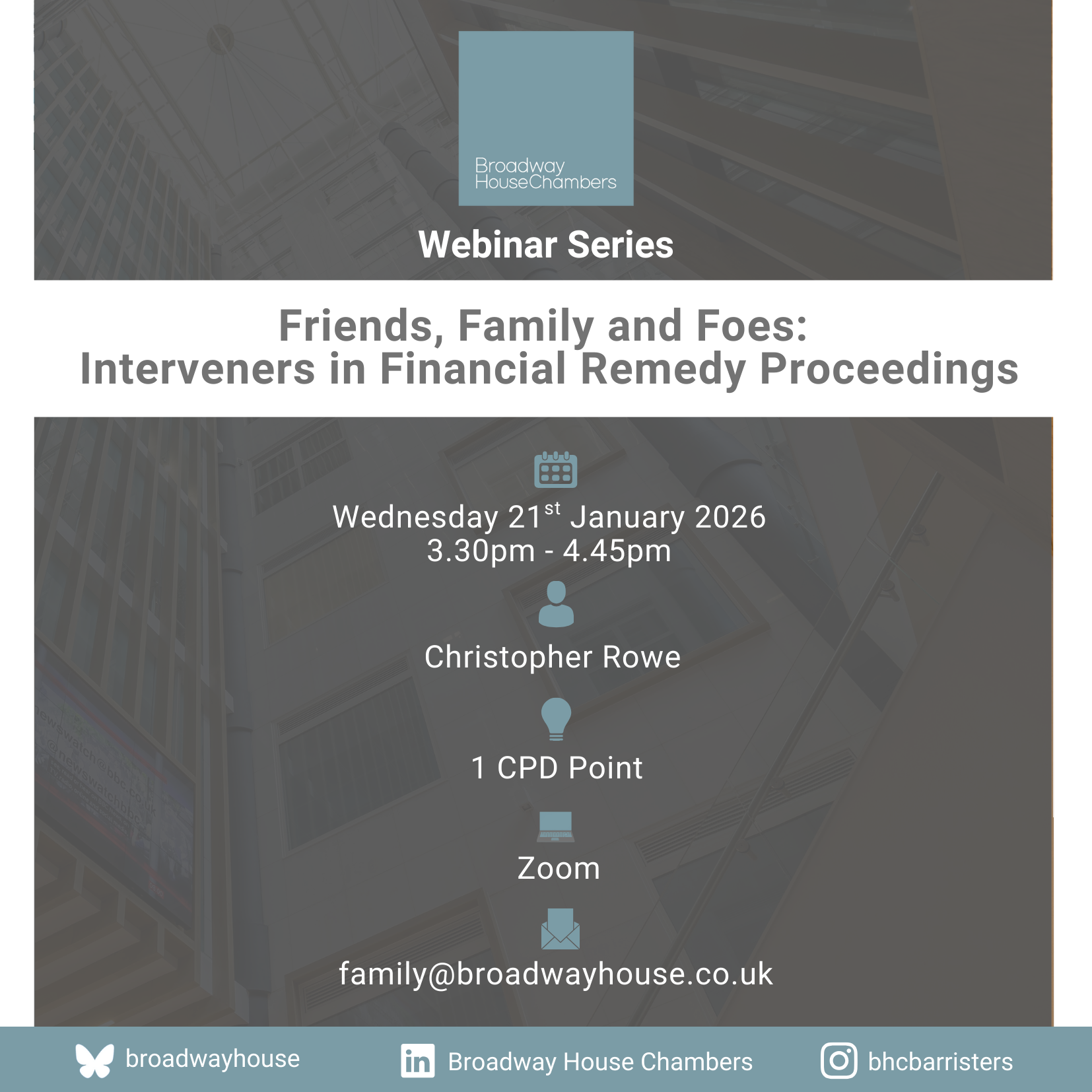 Webinar: Friends, Family and Foes: Interveners in Financial Remedy Proceedings