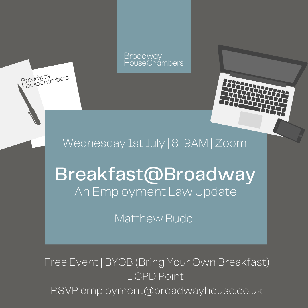 Breakfast @ Broadway - Employment Law Update via Zoom