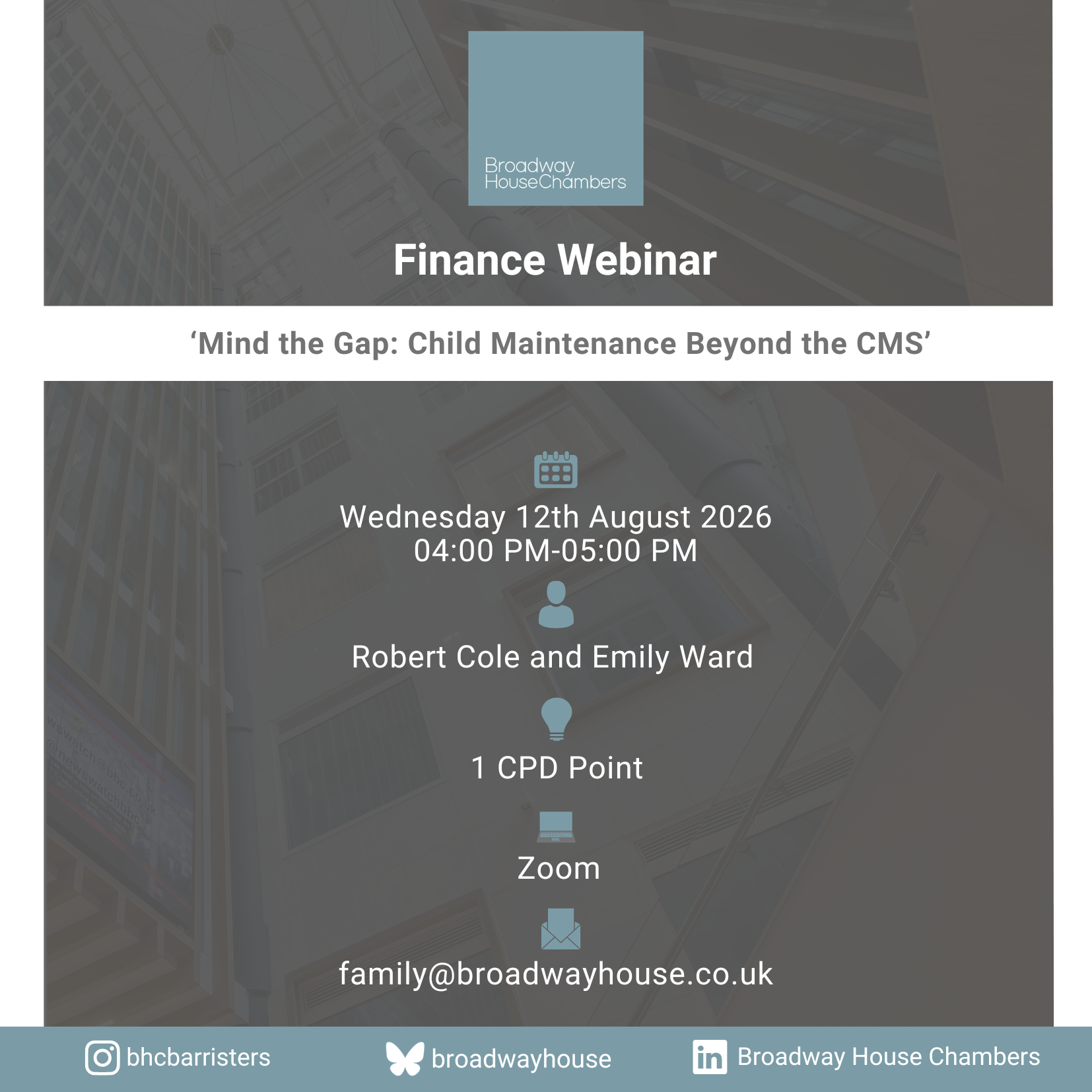 Webinar - 'Mind the Gap: Child Maintenance Beyond the CMS'