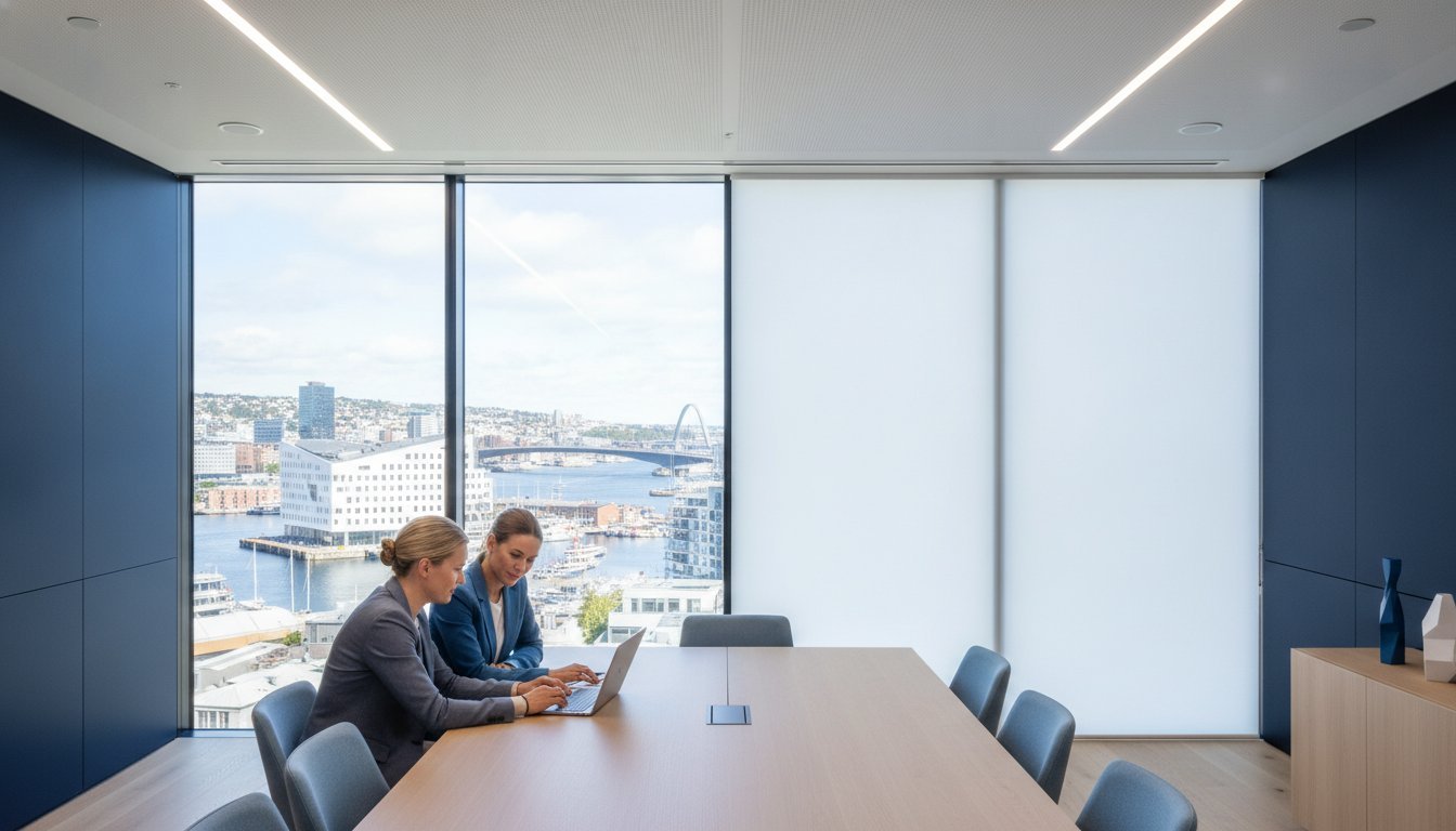 Dynamisk solskjerming: En guide til fremtidens glassflater (2026)