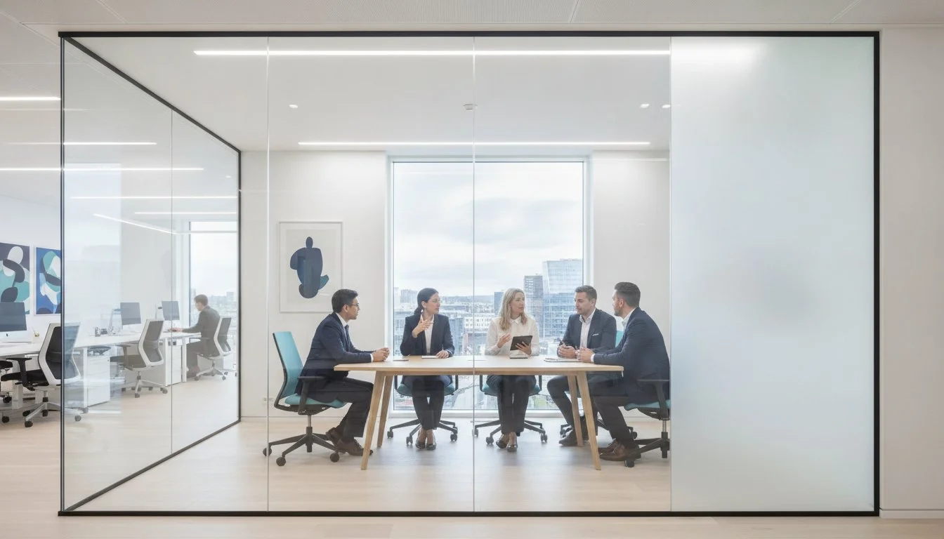 Fordeler med smartfilm: Hvorfor fremtidens kontor velger dynamisk glass