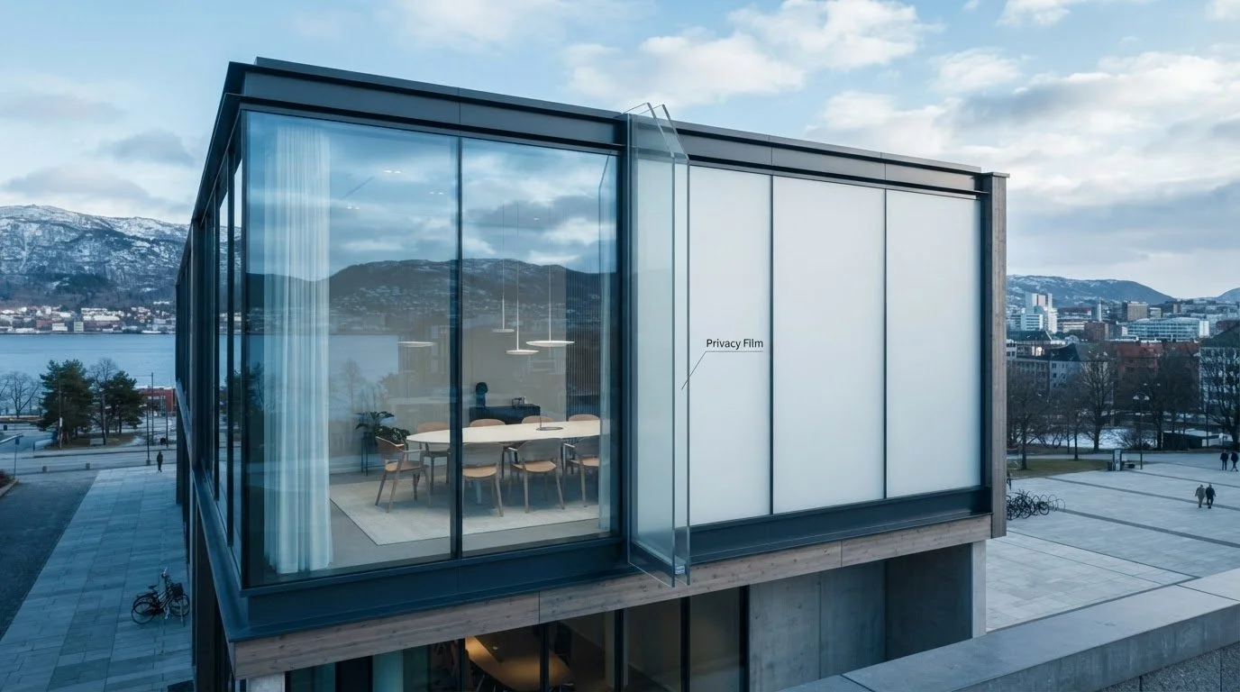 Smartfilm for eksteriør bruk: Slik vurderer du løsningen på glassfasader