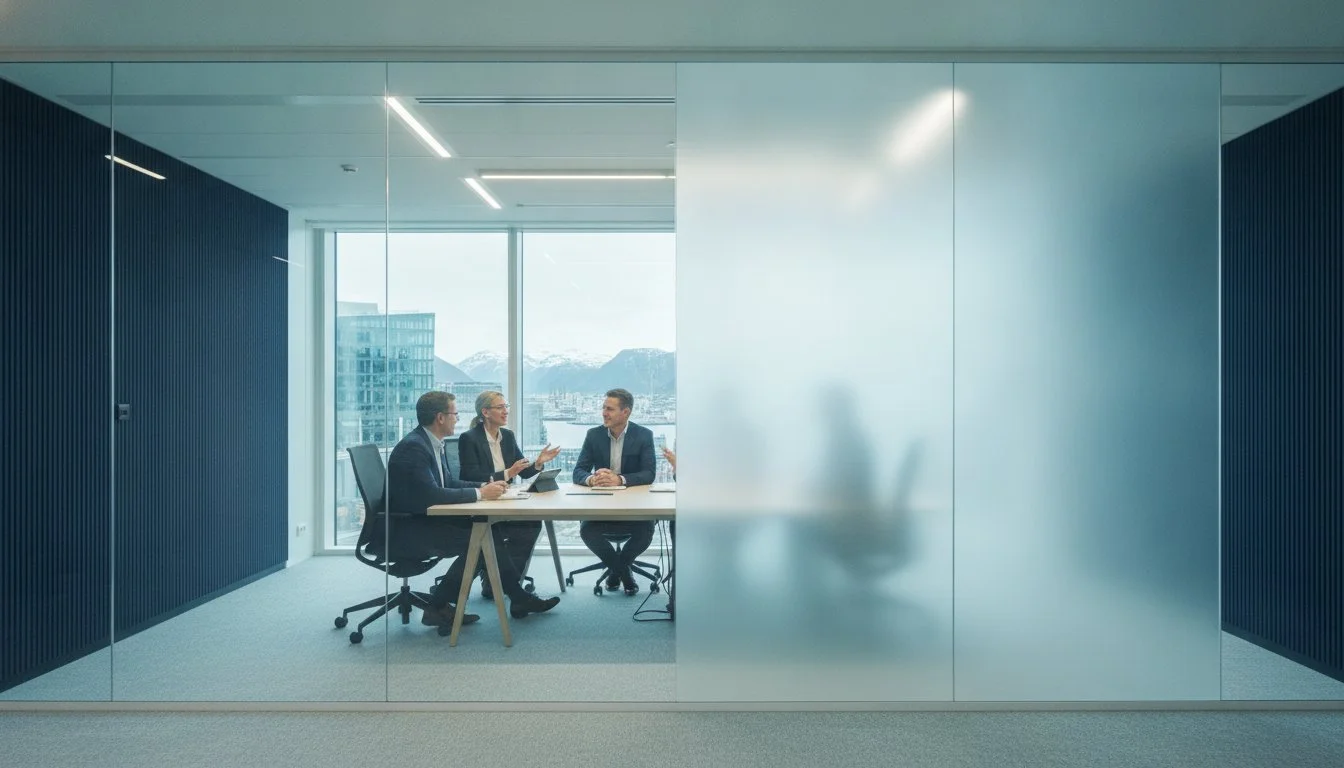 Alternativ til frostet folie: Oppgrader glassveggene med smart teknologi (2026)